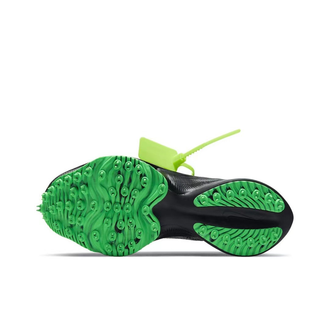 Nike Air Zoom Tempo NEXT% Flyknit Off-White Black Scream Green