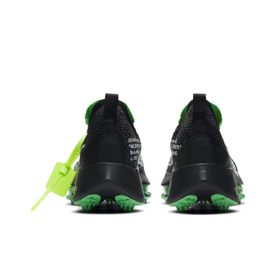 Nike Air Zoom Tempo NEXT% Flyknit Off-White Black Scream Green