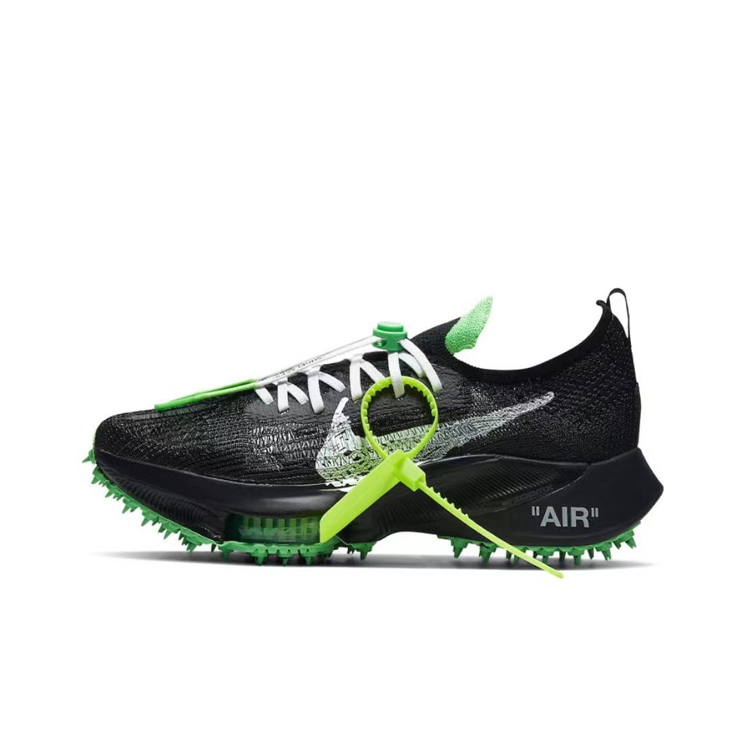 Nike Air Zoom Tempo NEXT% Flyknit Off-White Black Scream Green