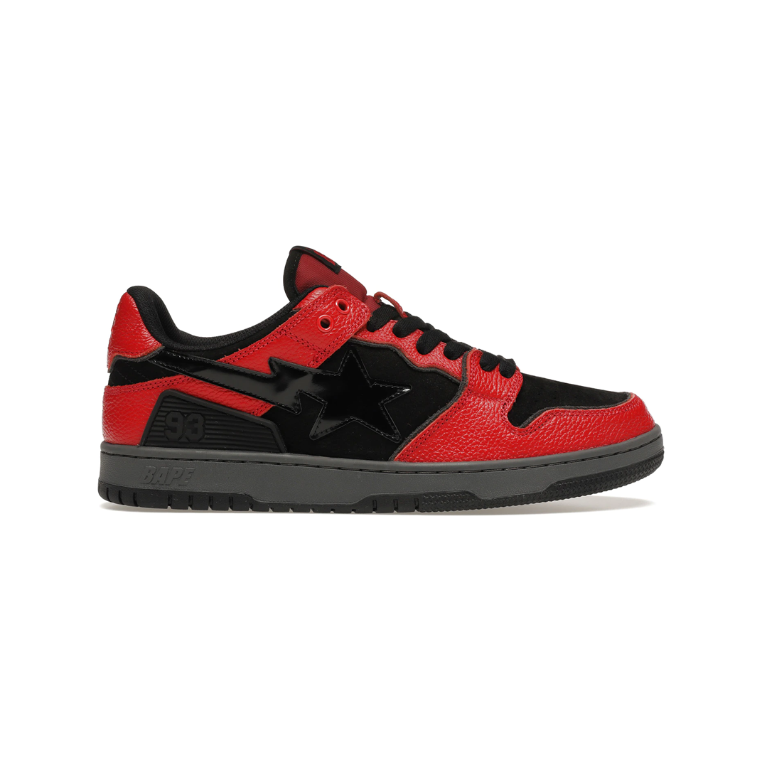 A Bathing Ape Bape SK8 Sta Red Black