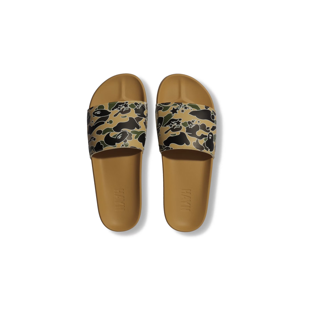 A Bathing Ape Hayn Slide Yellow Sta Camo