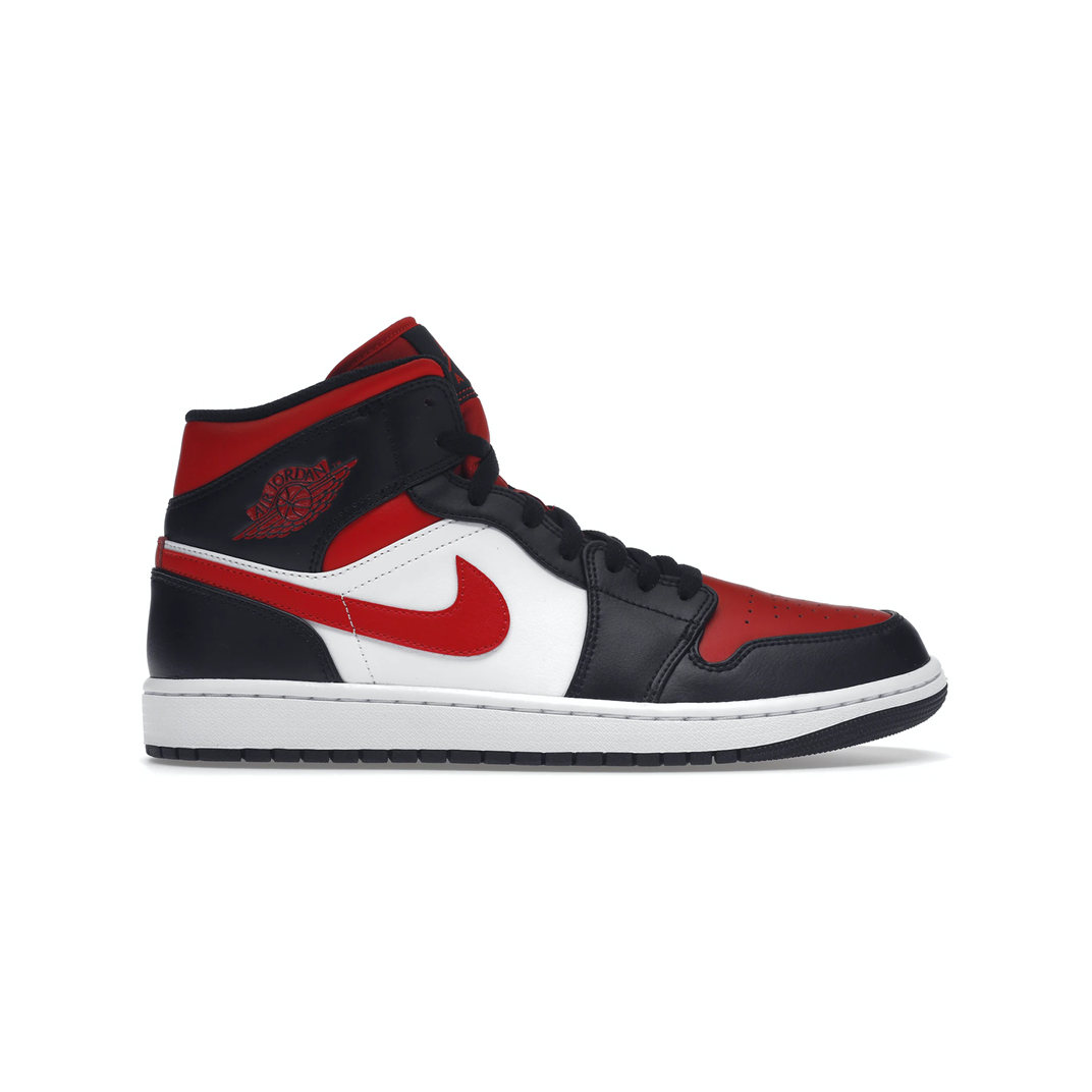 Jordan 1 Mid White Black Red (2022)