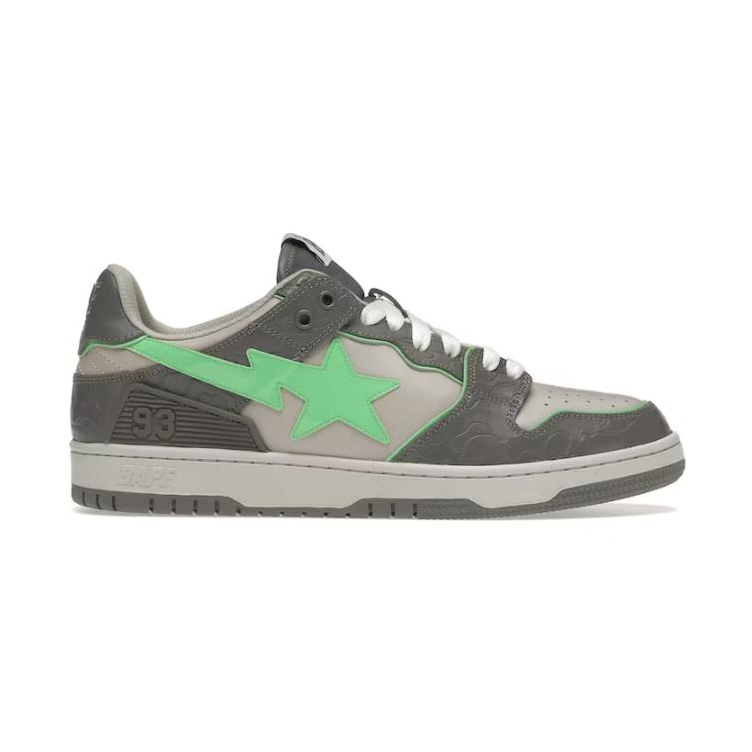 A Bathing Ape Bape SK8 Sta Grey Green
