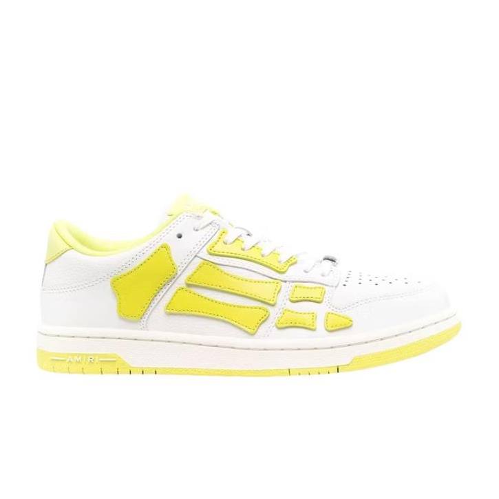 AMIRI Skel Top Low White Fluorescent Yellow