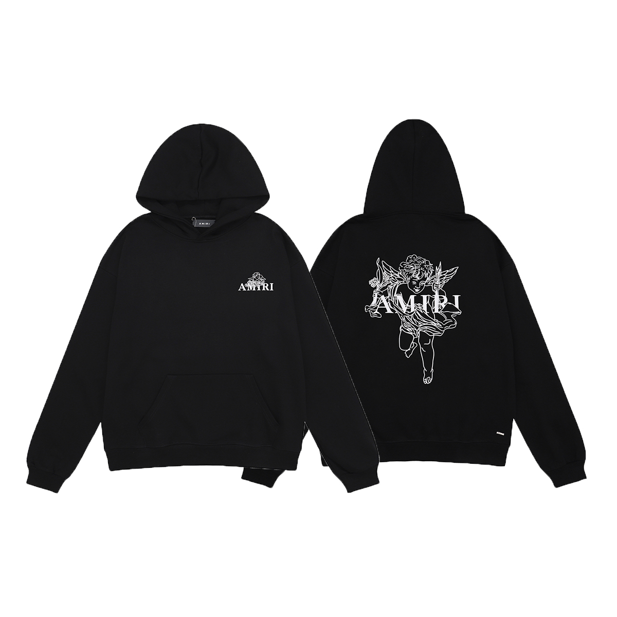 AM1R1 Angel Eros Cupid Print Hooded Sweatshirt
