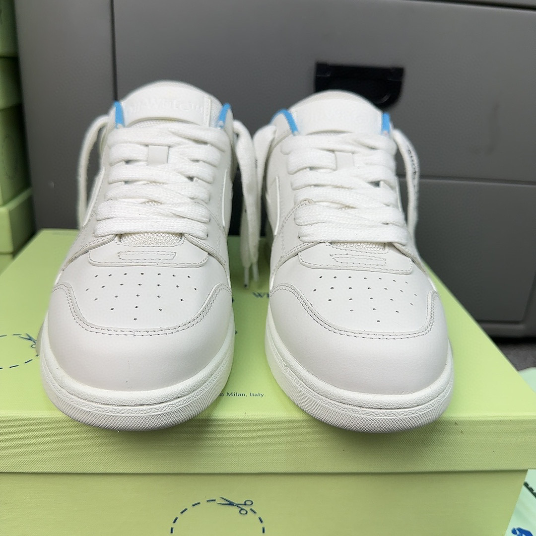 OFF-WH*TE Out Of Office OOO Low Tops For Walking White Blue