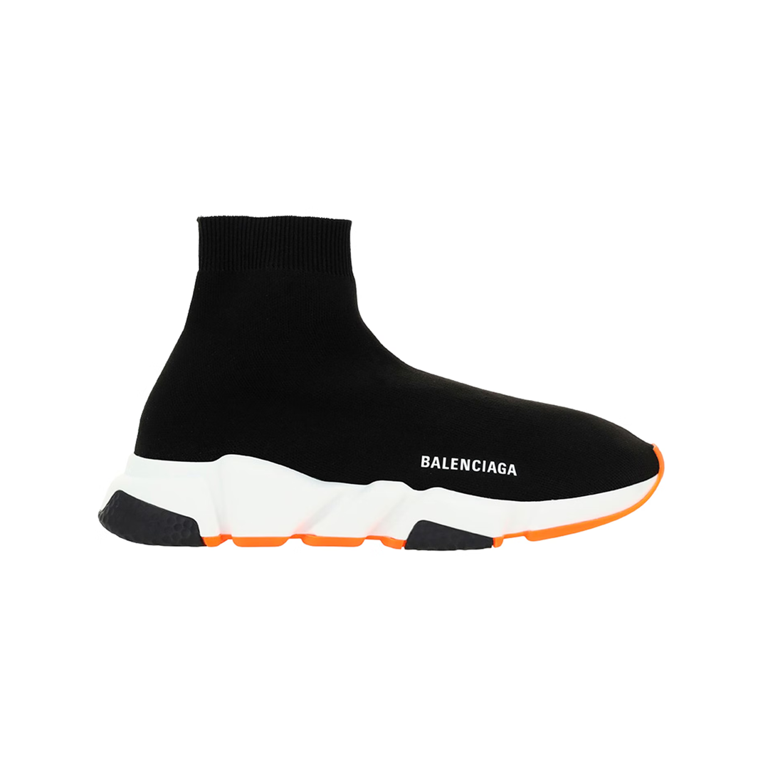 Balenciaga Speed Trainer Black Fluo Orange Sole