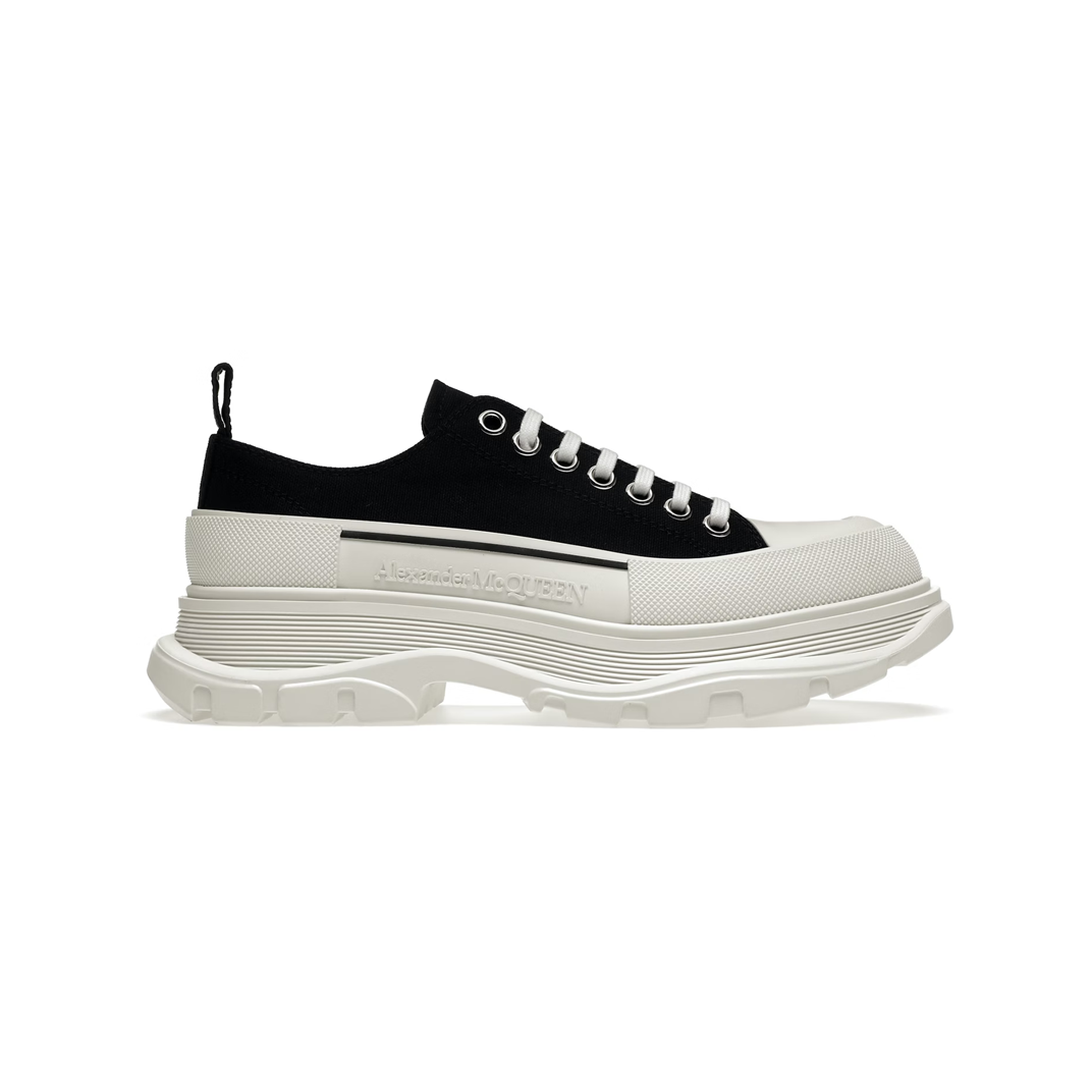 Alexander McQueen Tread Slick Low Lace Up Black White FW21