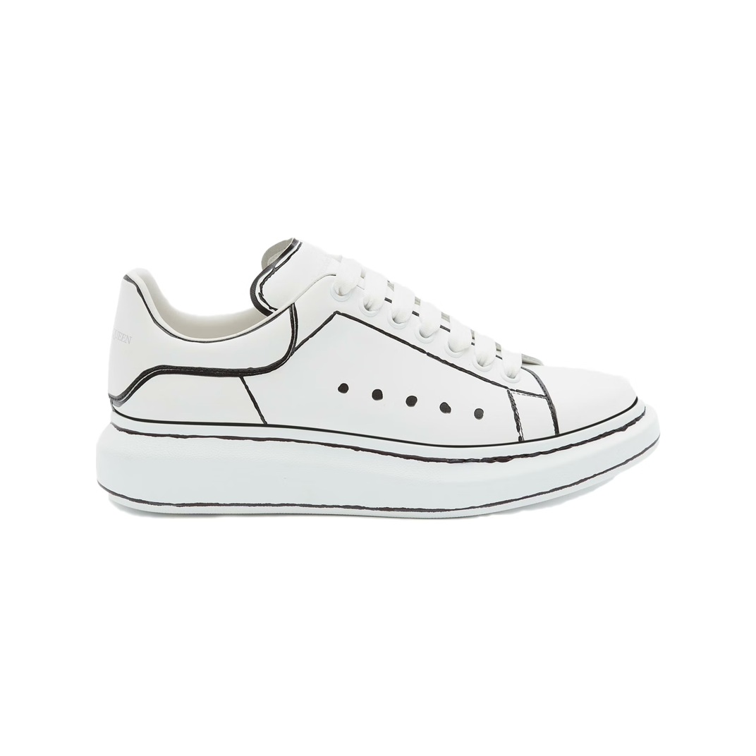 Alexander McQueen Oversized White Black Outline