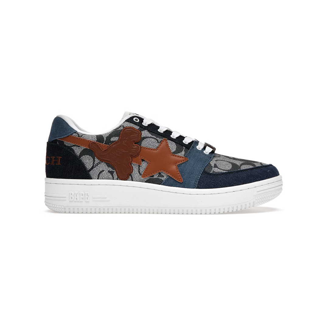 A Bathing Ape Bape Sta Low Coach Blue