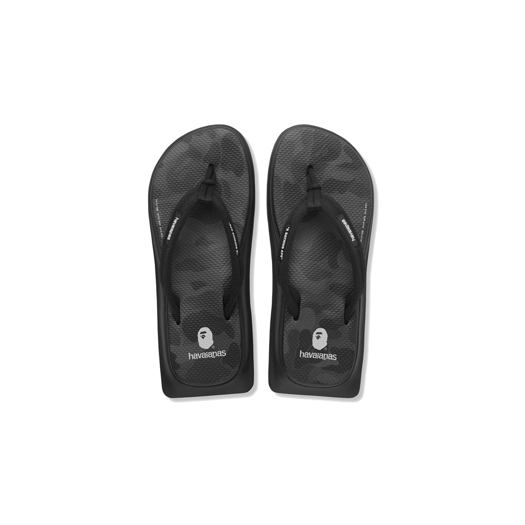 A Bathing Ape Havaianas Tradi Zori Black Camo