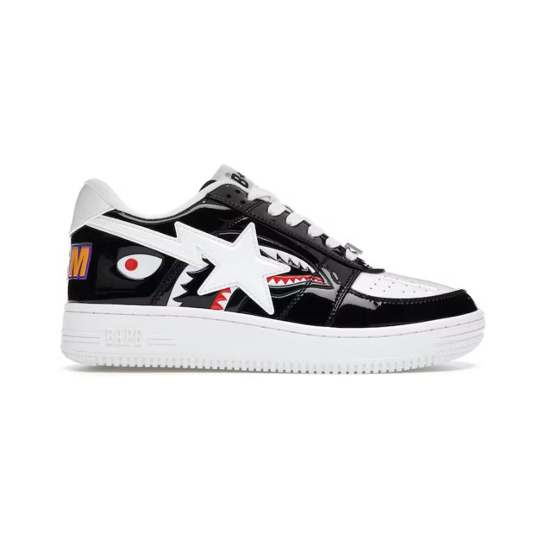 A Bathing Ape Bape Sta Low Color Block Shark Black
