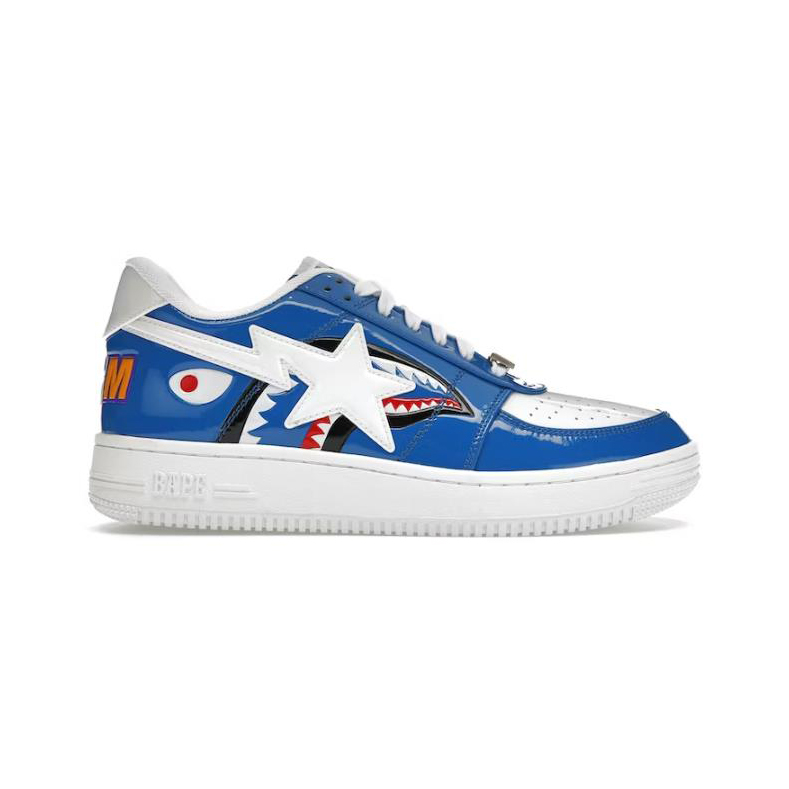 A Bathing Ape Bape Sta Low Color Block Shark Blue
