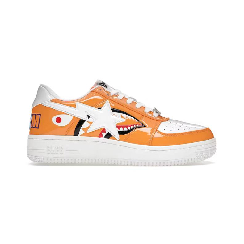 A Bathing Ape Bape Sta Low Color Block Shark Orange