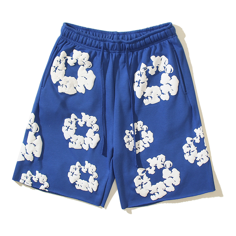 Denim Tears The Cotton Wreath Shorts Royal Blue