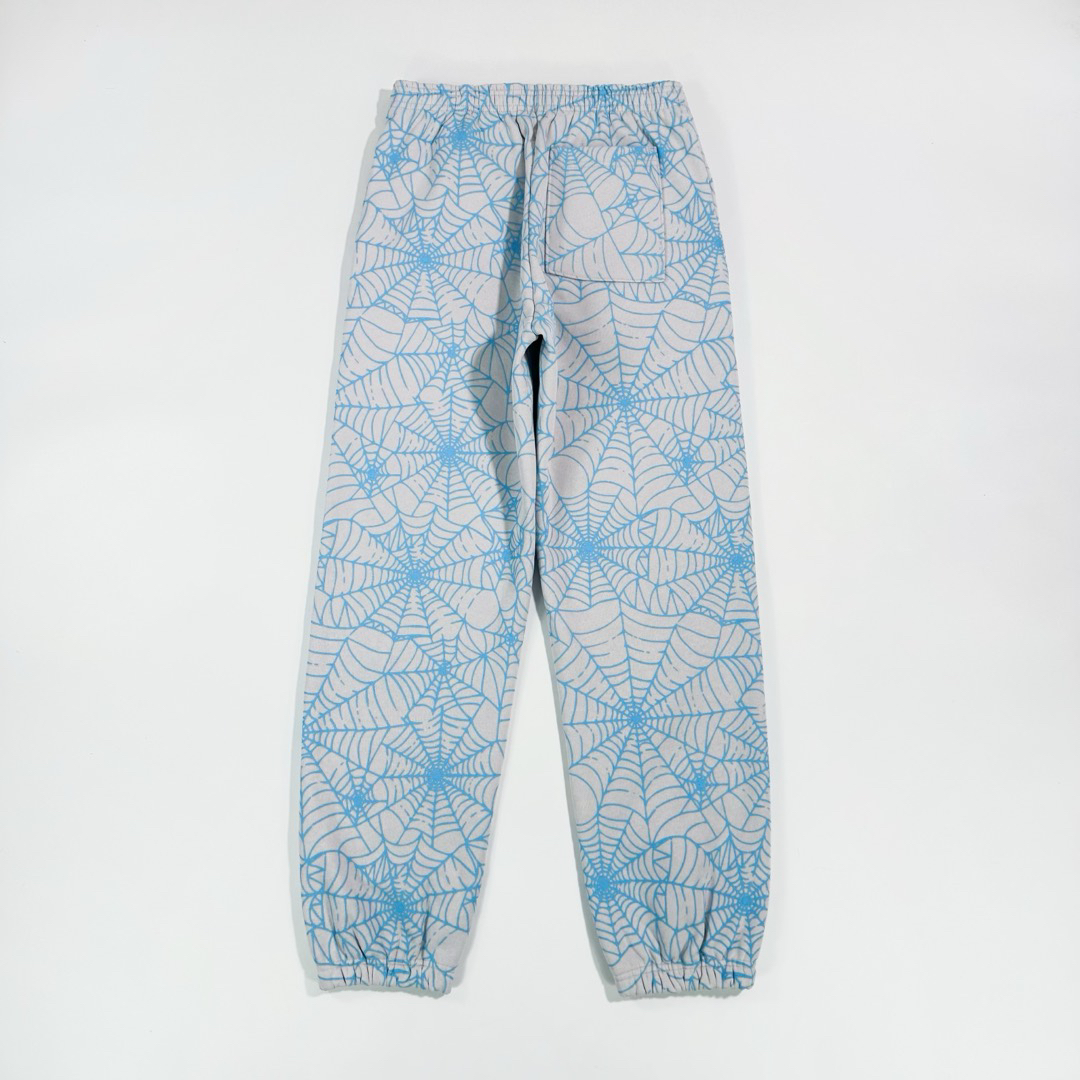 Sp5der AOP Web Sweatpants Heather Grey