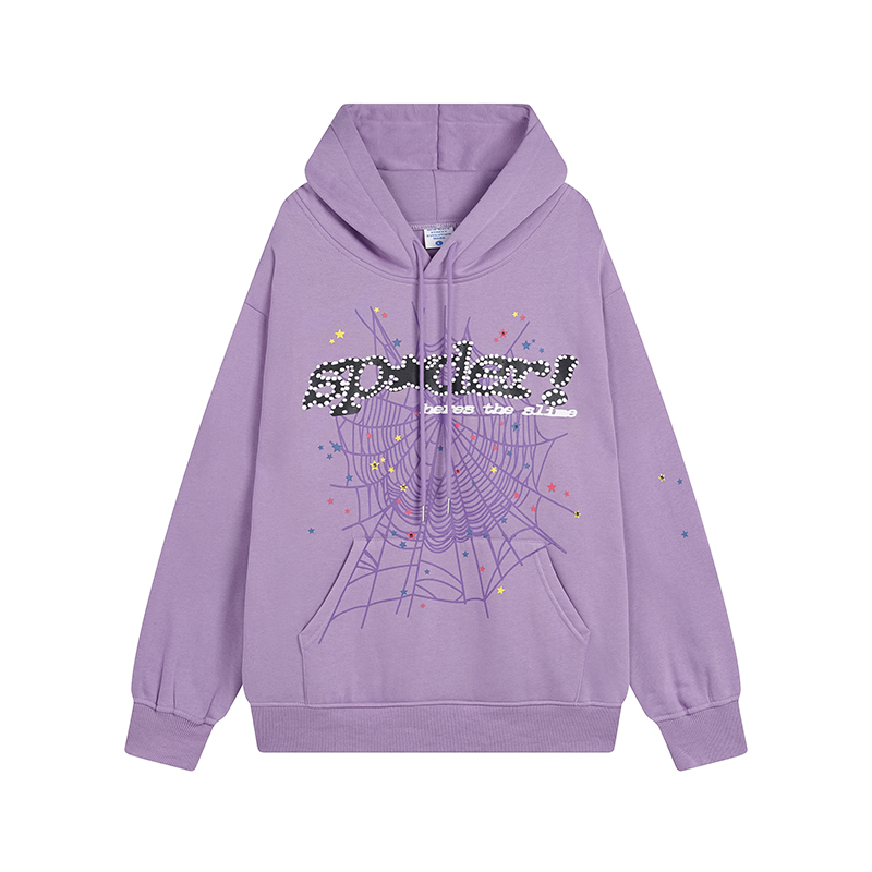 Sp5der Acai Hoodie Purple