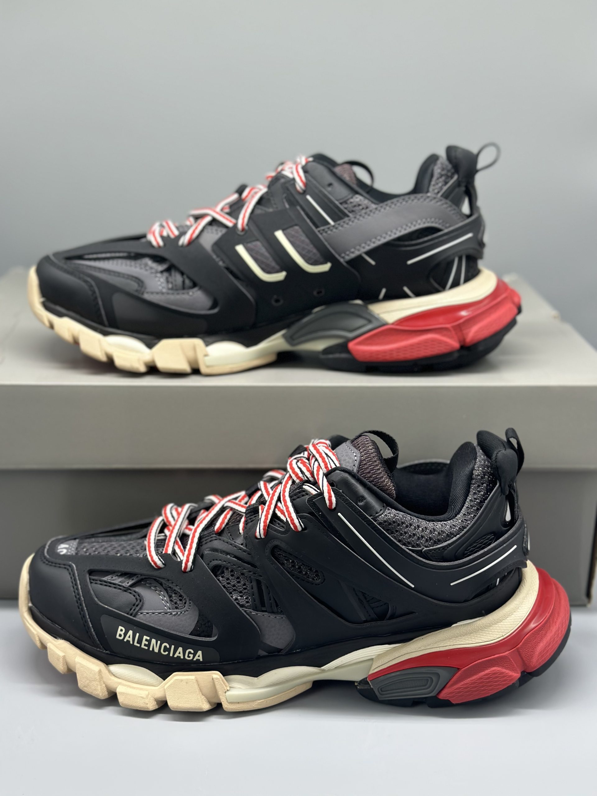 Balenciaga Track Black Grey Red 542023W1GB61002
