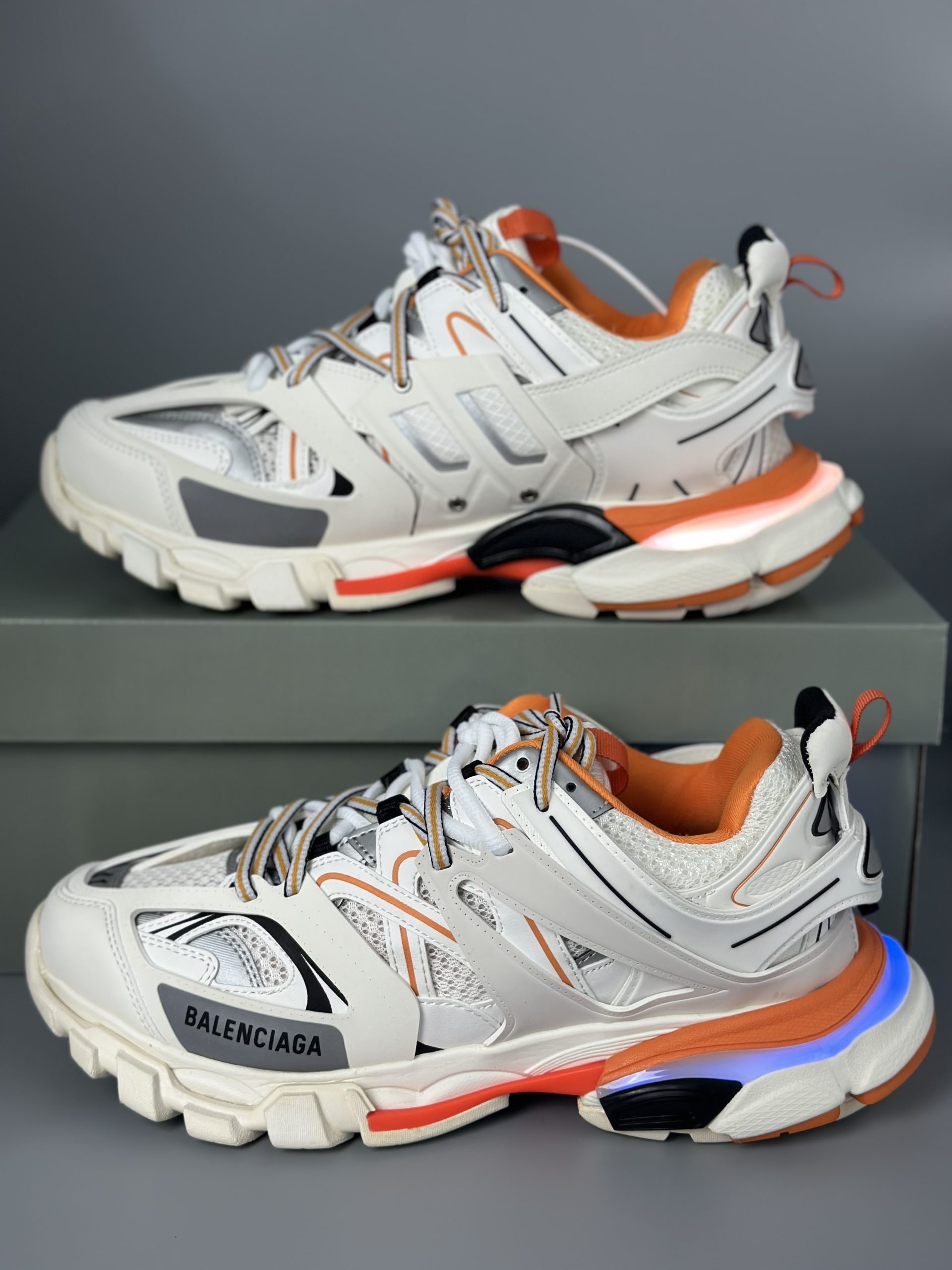 Balenciaga Track Orange-white Led Track 542023 W3AC1 1092
