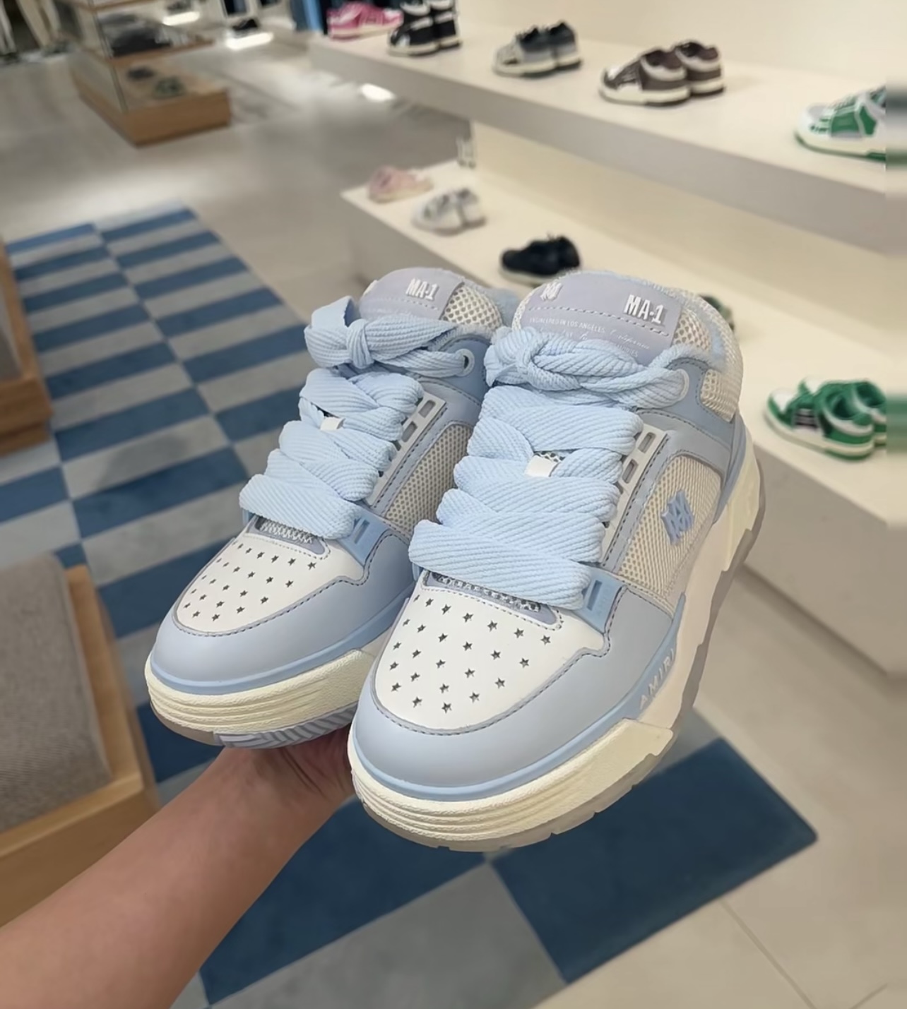 Amiri MA-1 Low White-Blue