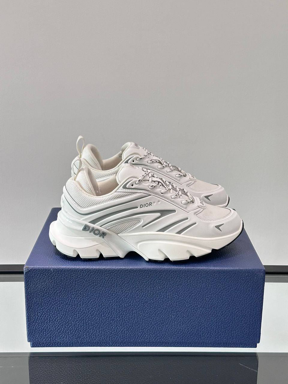 Dior B44 Blade Sneaker White Technical Mesh and White Technical Fabric 3SN306ZZY_H080