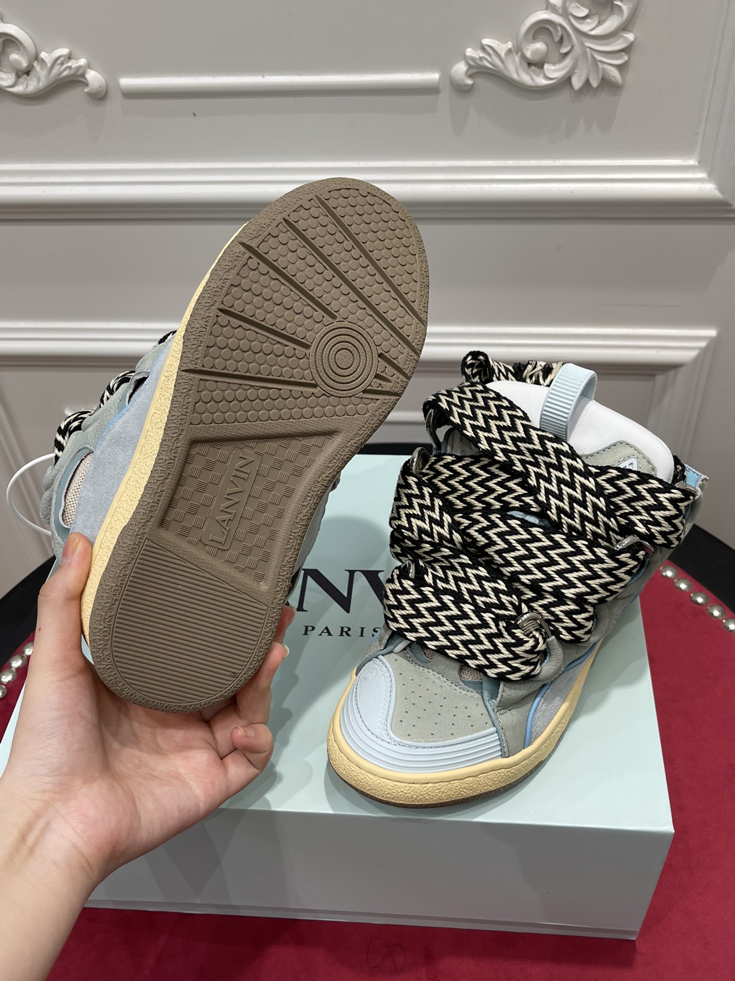 Lanvin Curb Sneaker Blue Grey FM-SKRK11-DALL-P22B243