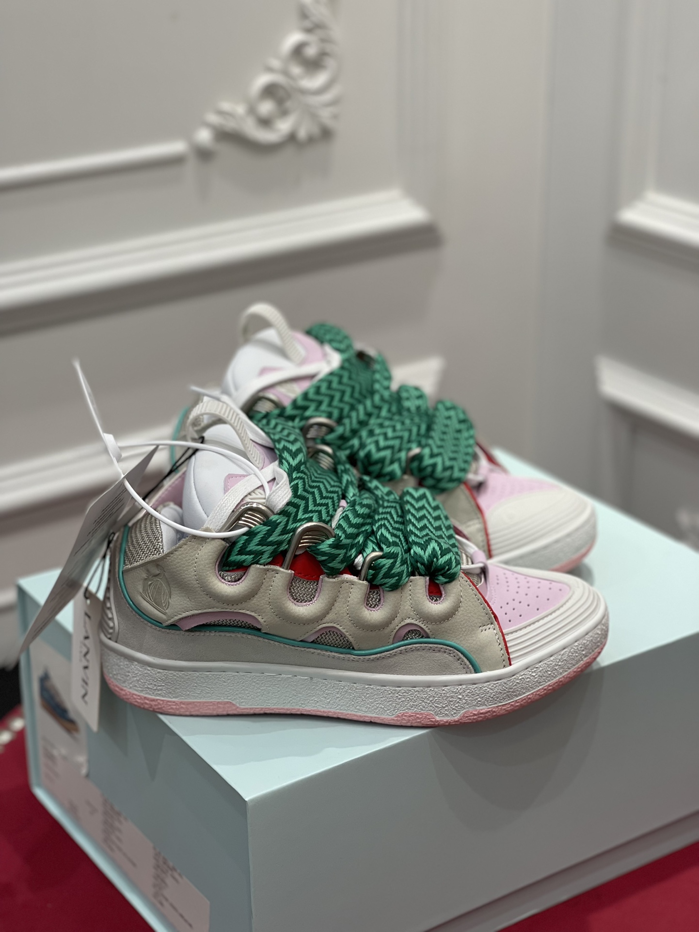 Lanvin Curb Sneaker Beige Pink