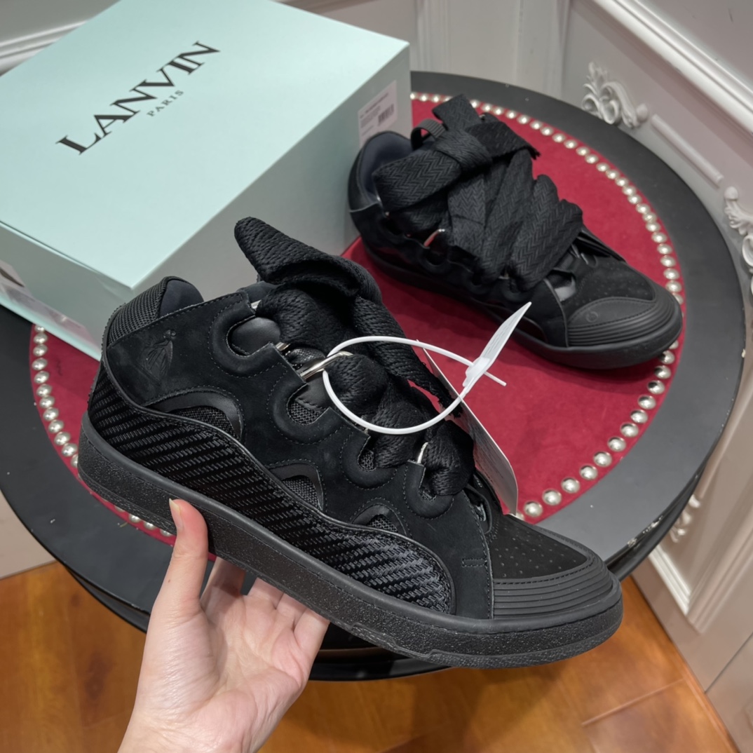 Lanvin Curb Sneaker Black FUSKDK12DRAGP25