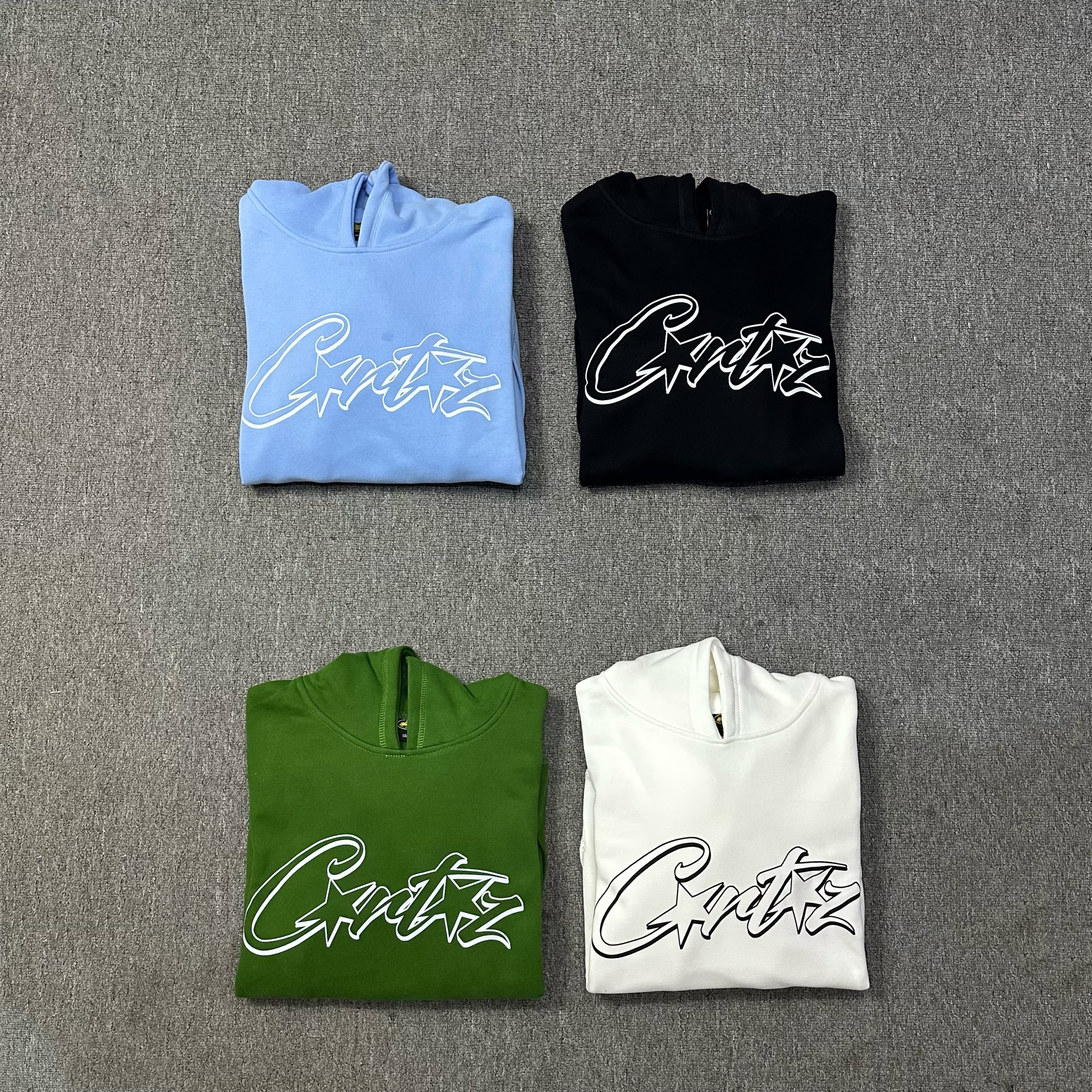 Corteiz Alcatraz LOGO Hoodie Triple Black