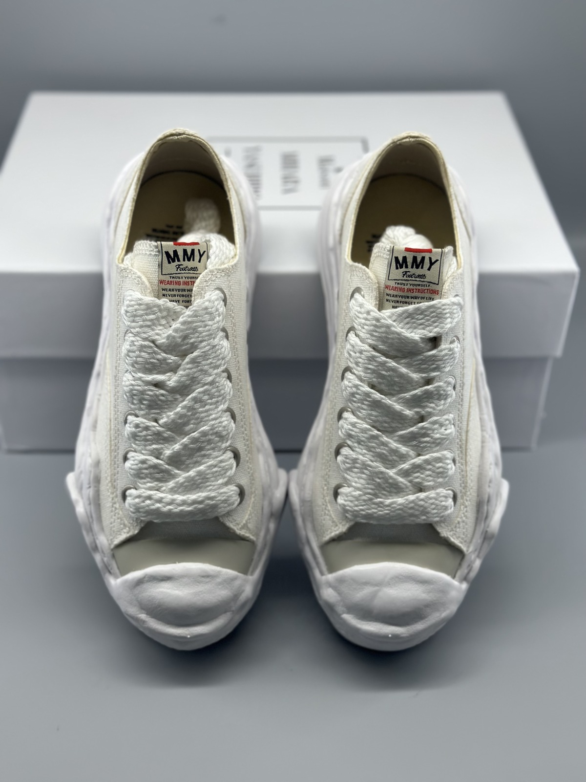 Maison Mihara Yasuhiro Hank OG Sole Canvas Low White A05FW702