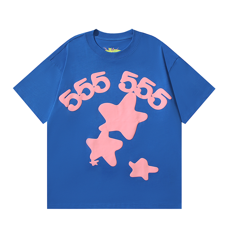 Sp5der 555555 T-Shirt Blue TOP0057