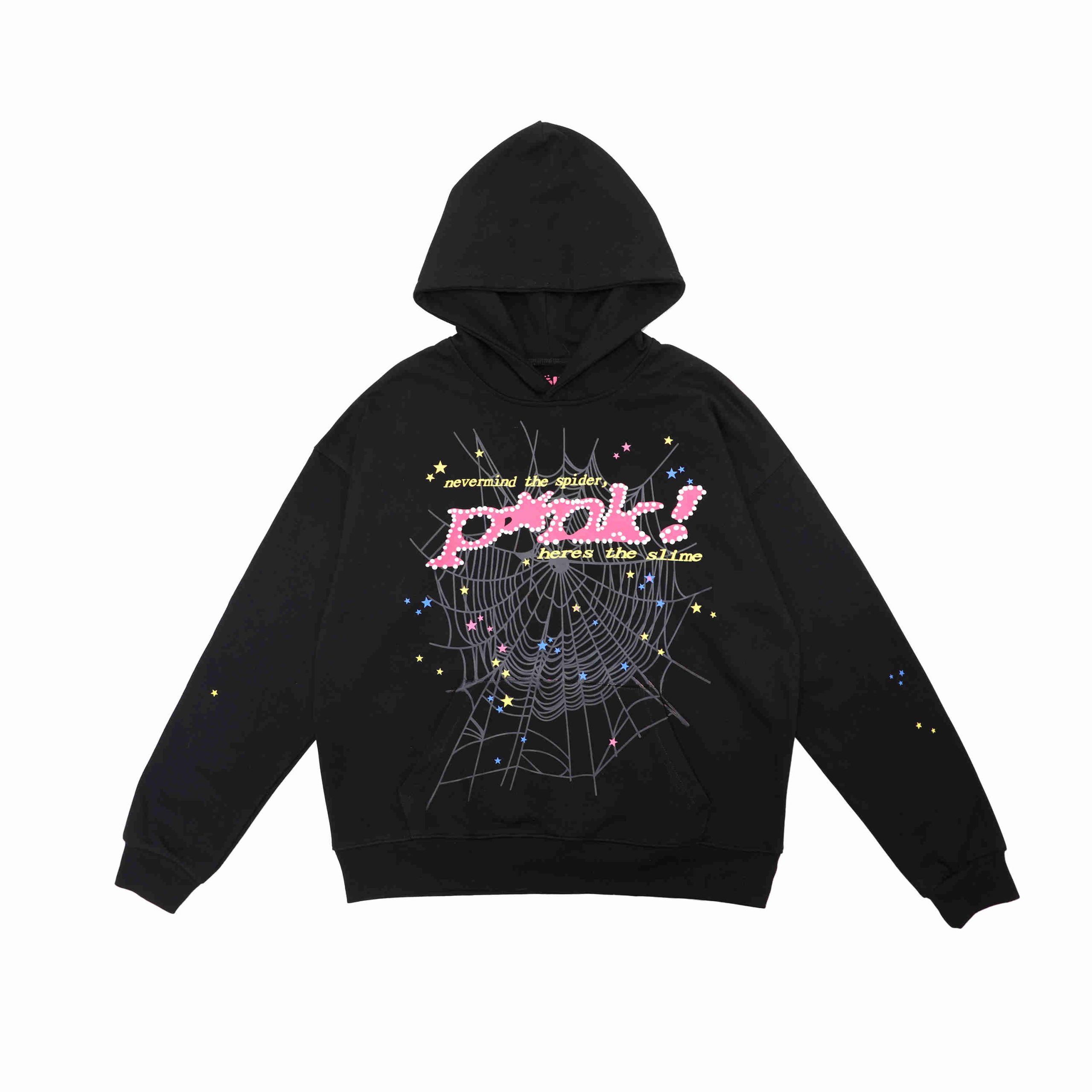 Sp5der P*NK V2 Hoodie Black