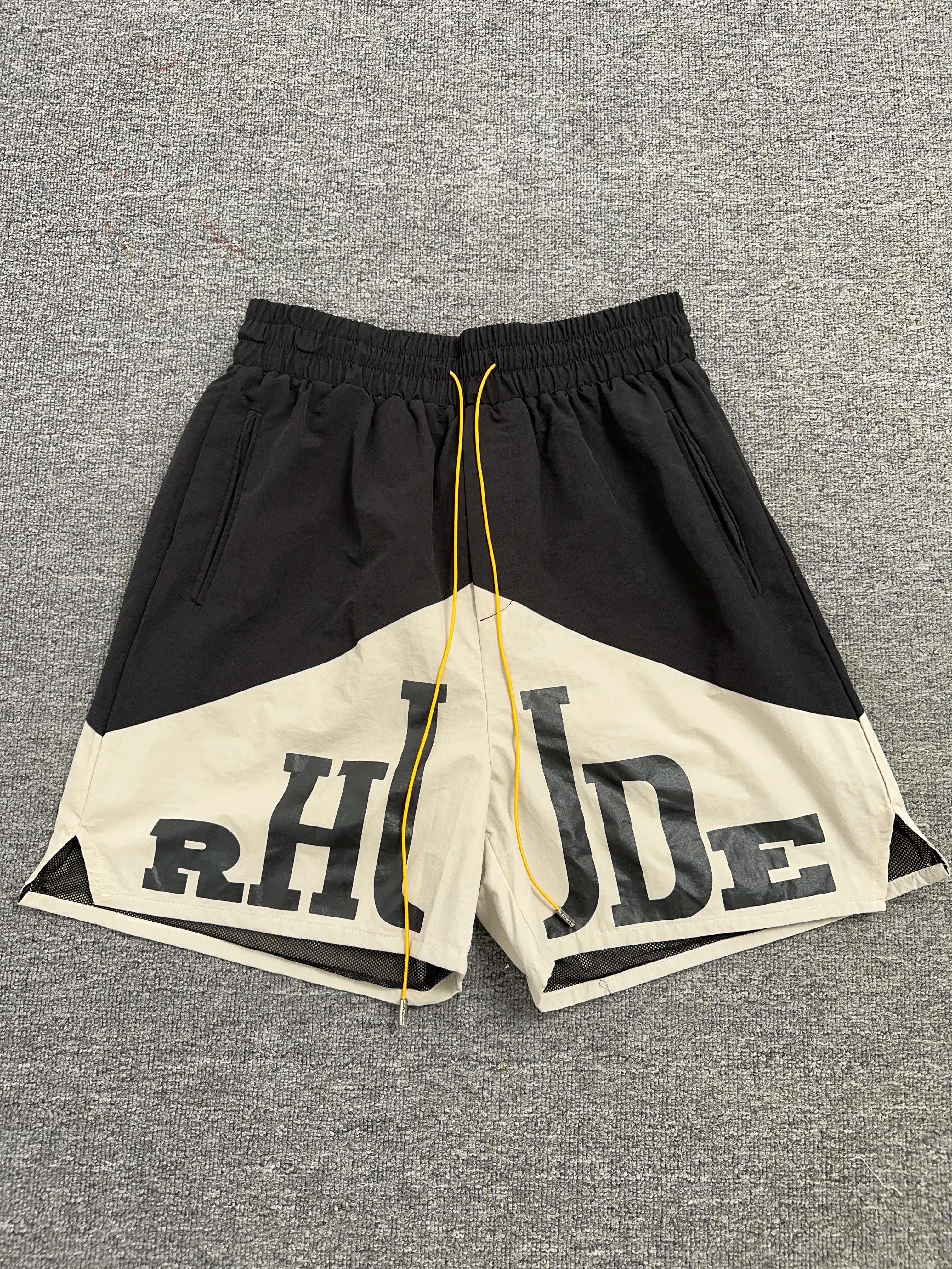Rhude Cupro Yachting Shorts Black/White