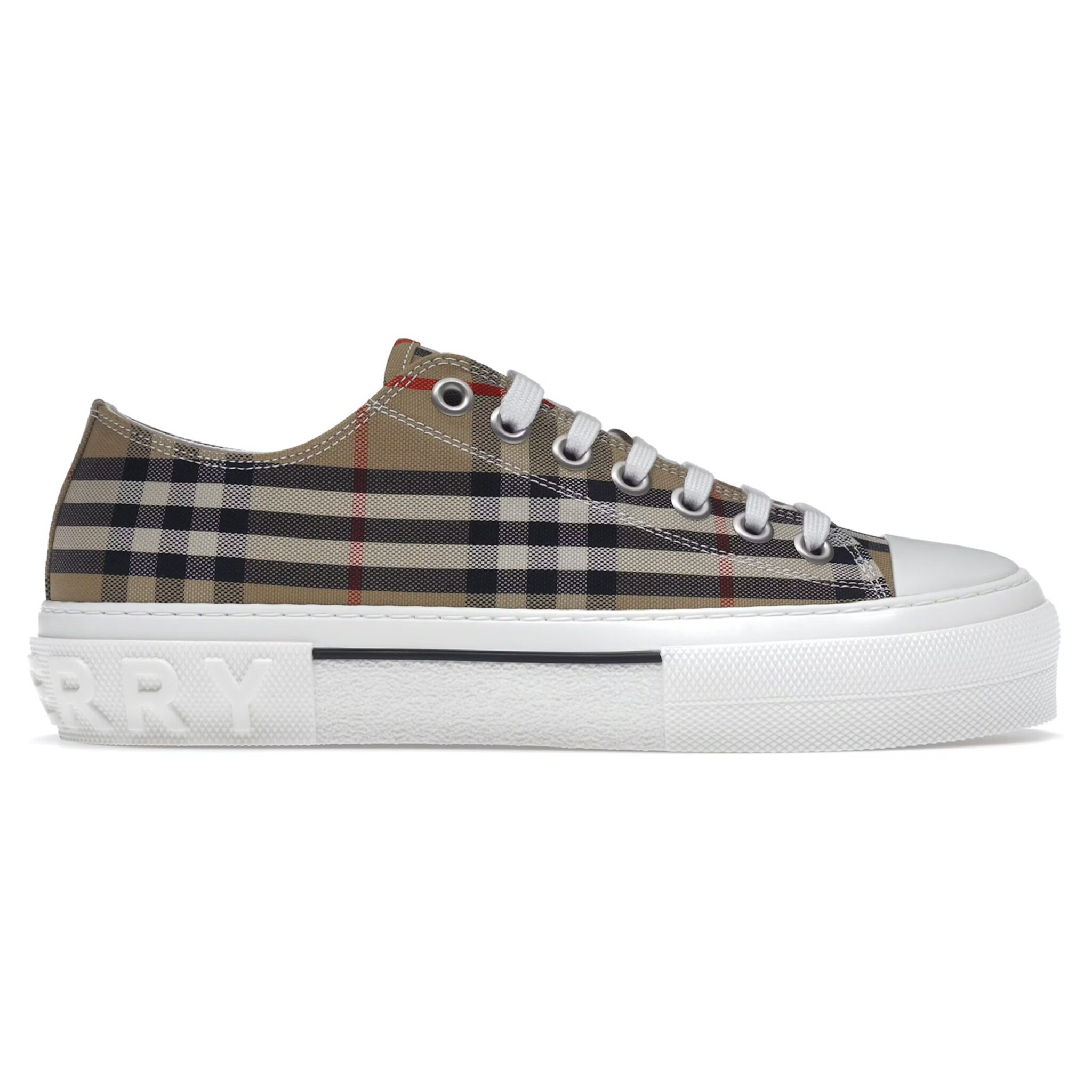 Burberry Vintage Check Cotton Sneakers Archive Beige White