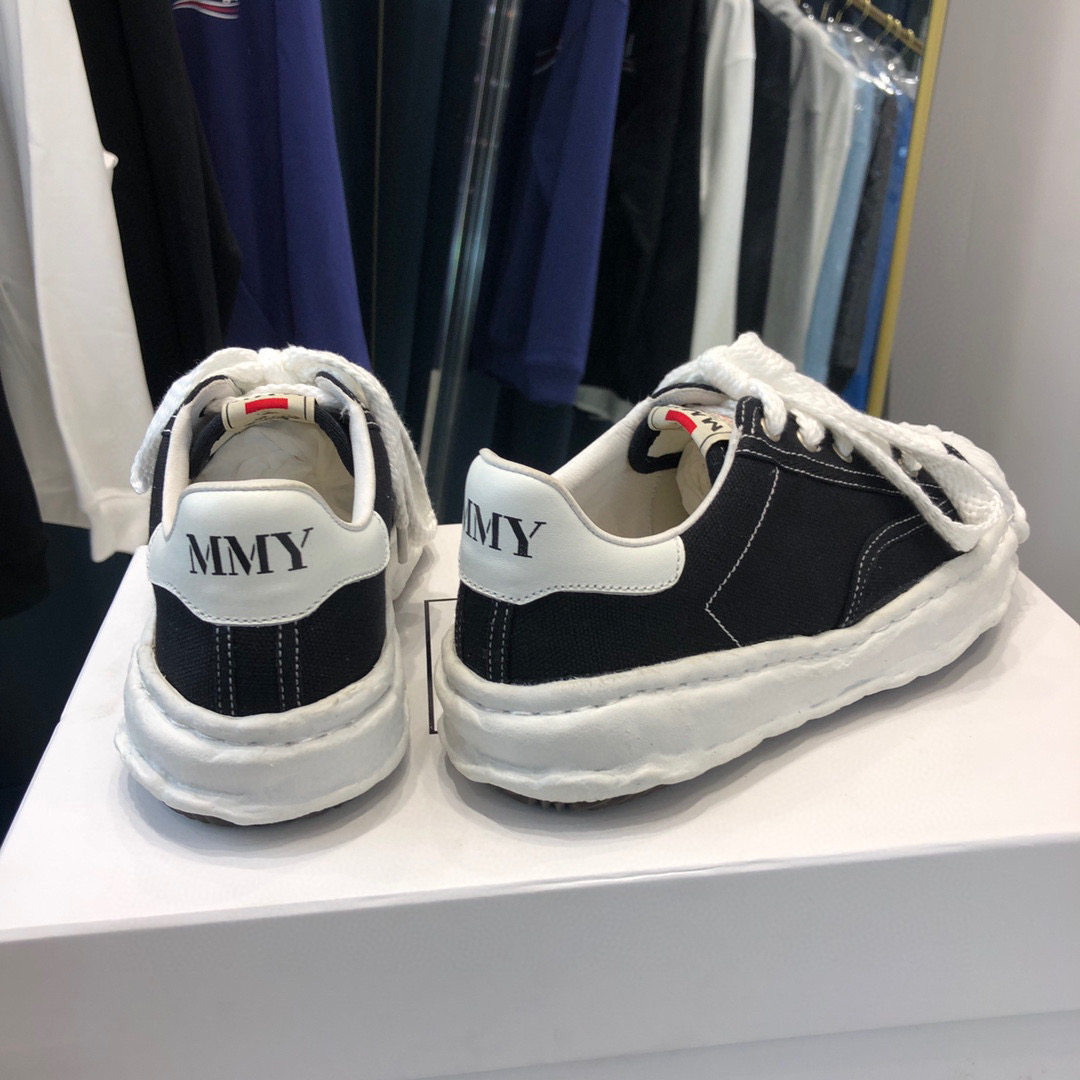 Maison Mihara Yasuhiro Blakey OG Sole Canvas Low Black A08FW735