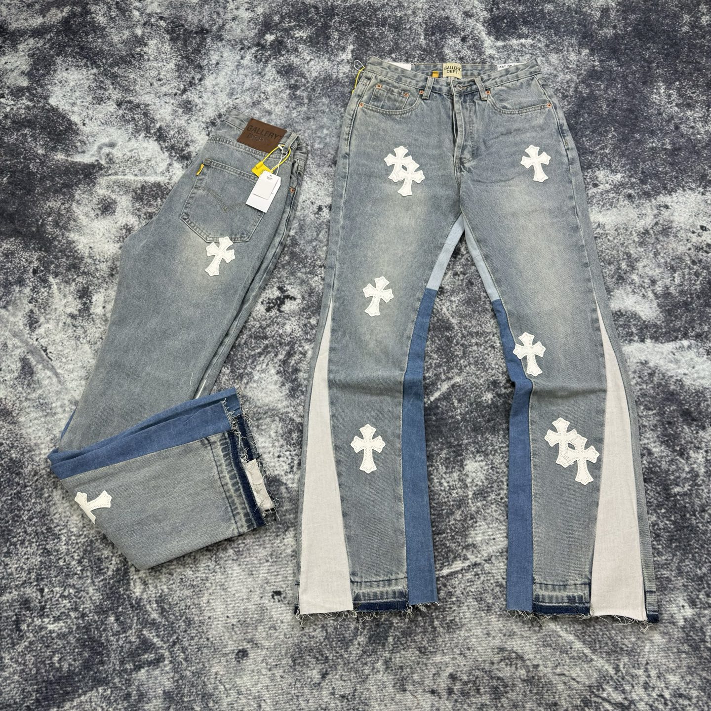 Gallery Dept. x Chrome Hearts Washed Denim Jeans H730