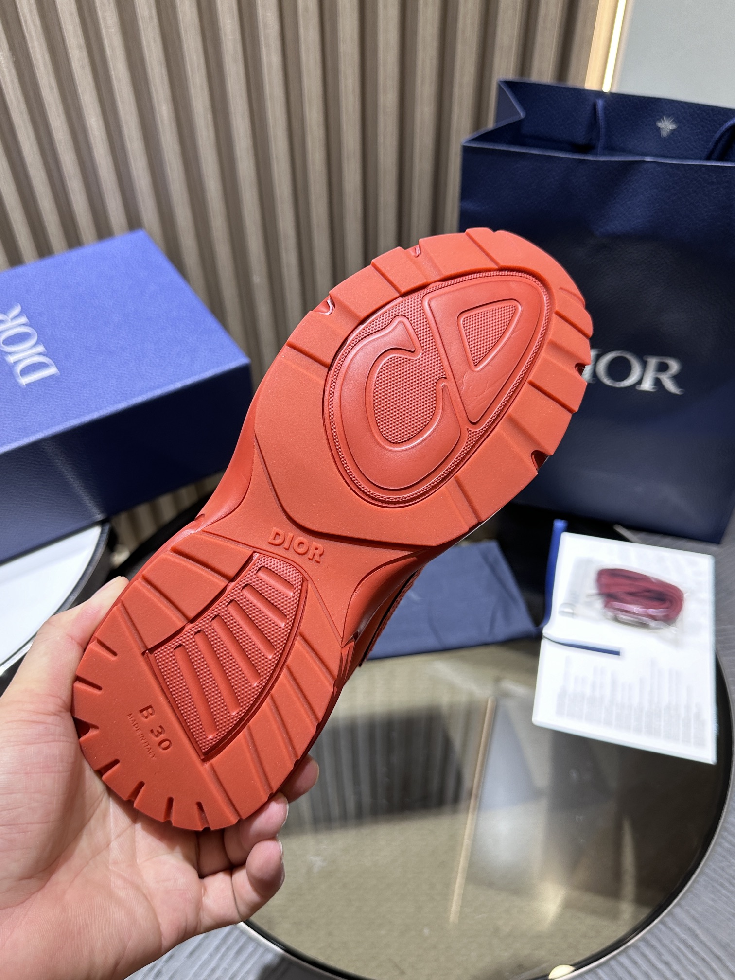 Dior x Stone Island B30 Sneaker Red 3SN279ZAN_H440