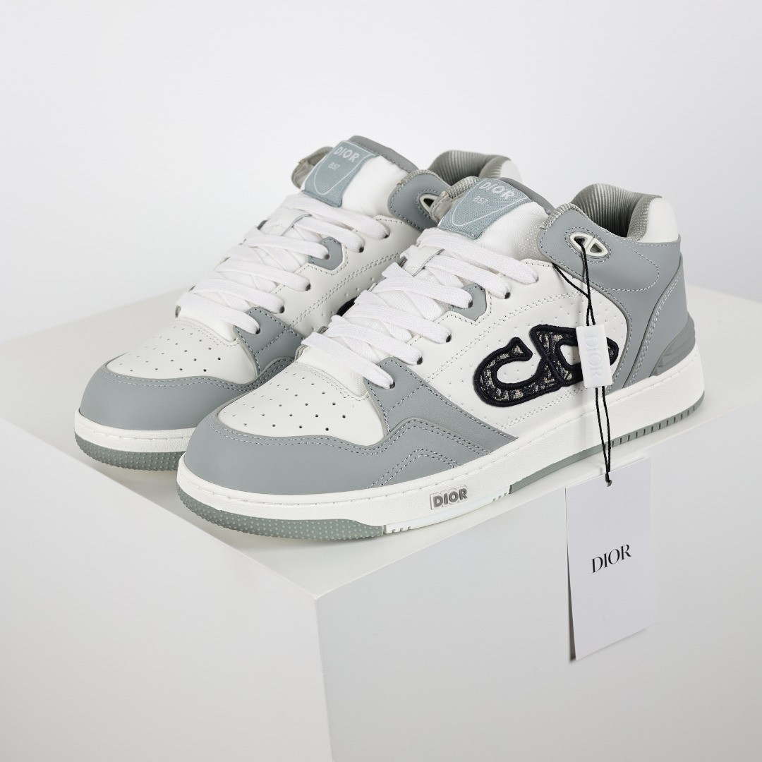 Dior B57 Mid Dior Oblique Grey White 3SN318ZXU H860