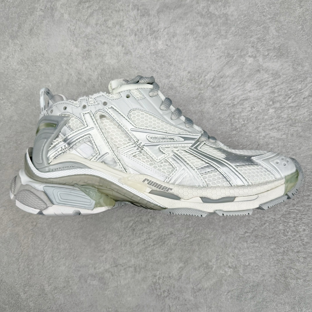 Balenciaga Runner White Grey Silver 677402W3RBL8100