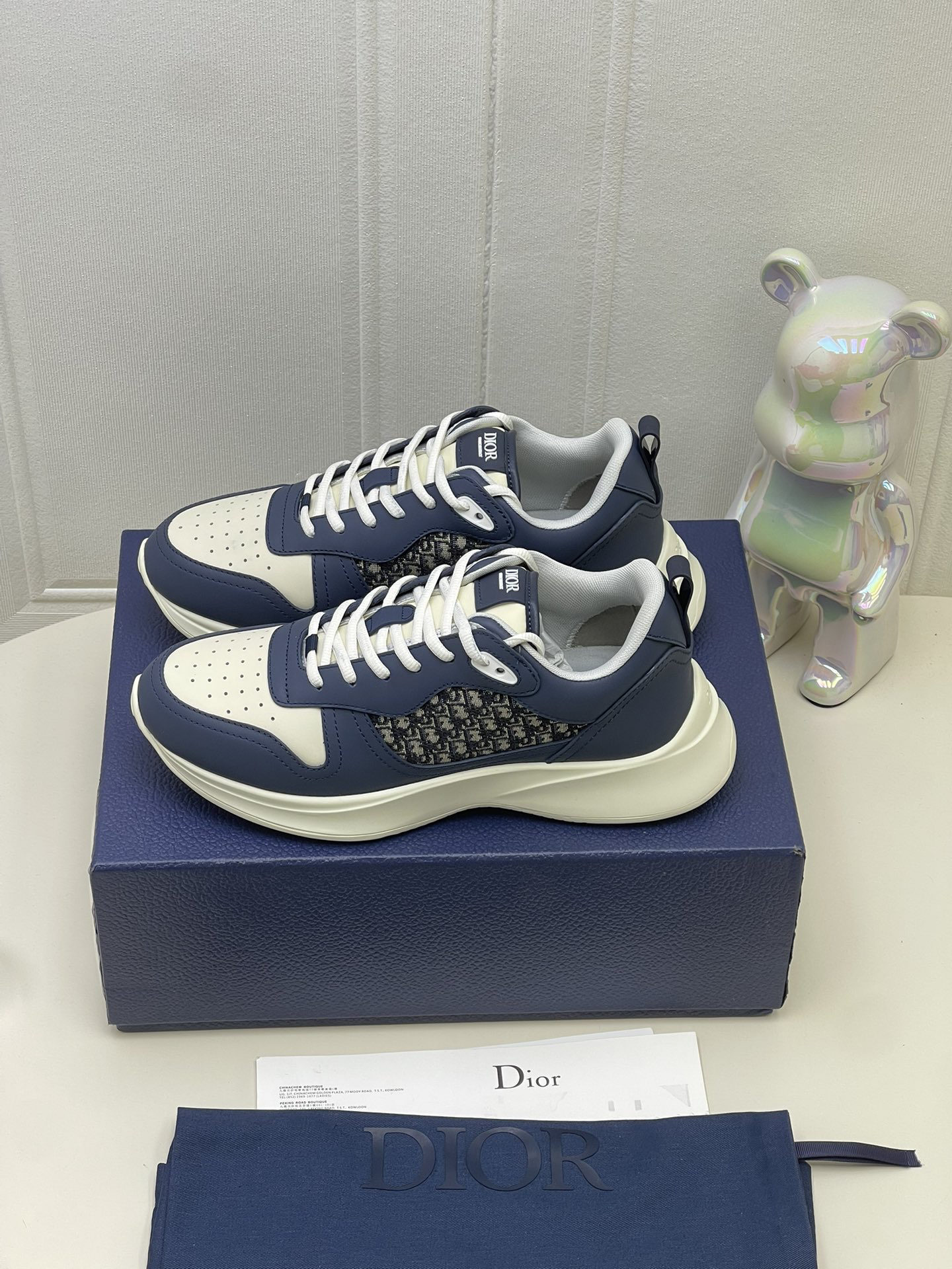 Dior B25 Runner Navy Blue Oblique Jacquard 3SN299ZIR_H561