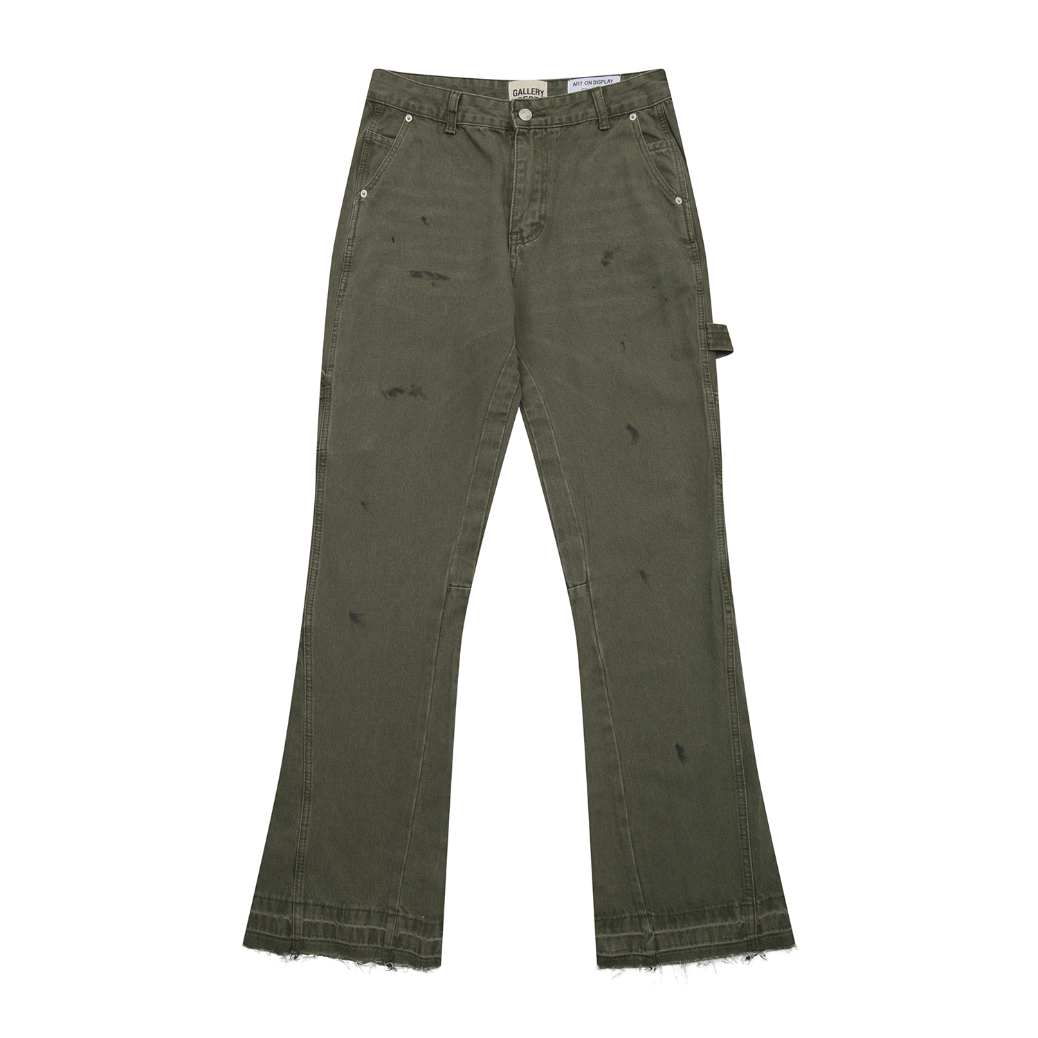 Gallery Dept. Splash Ink Wash Jeans Olive YC00135