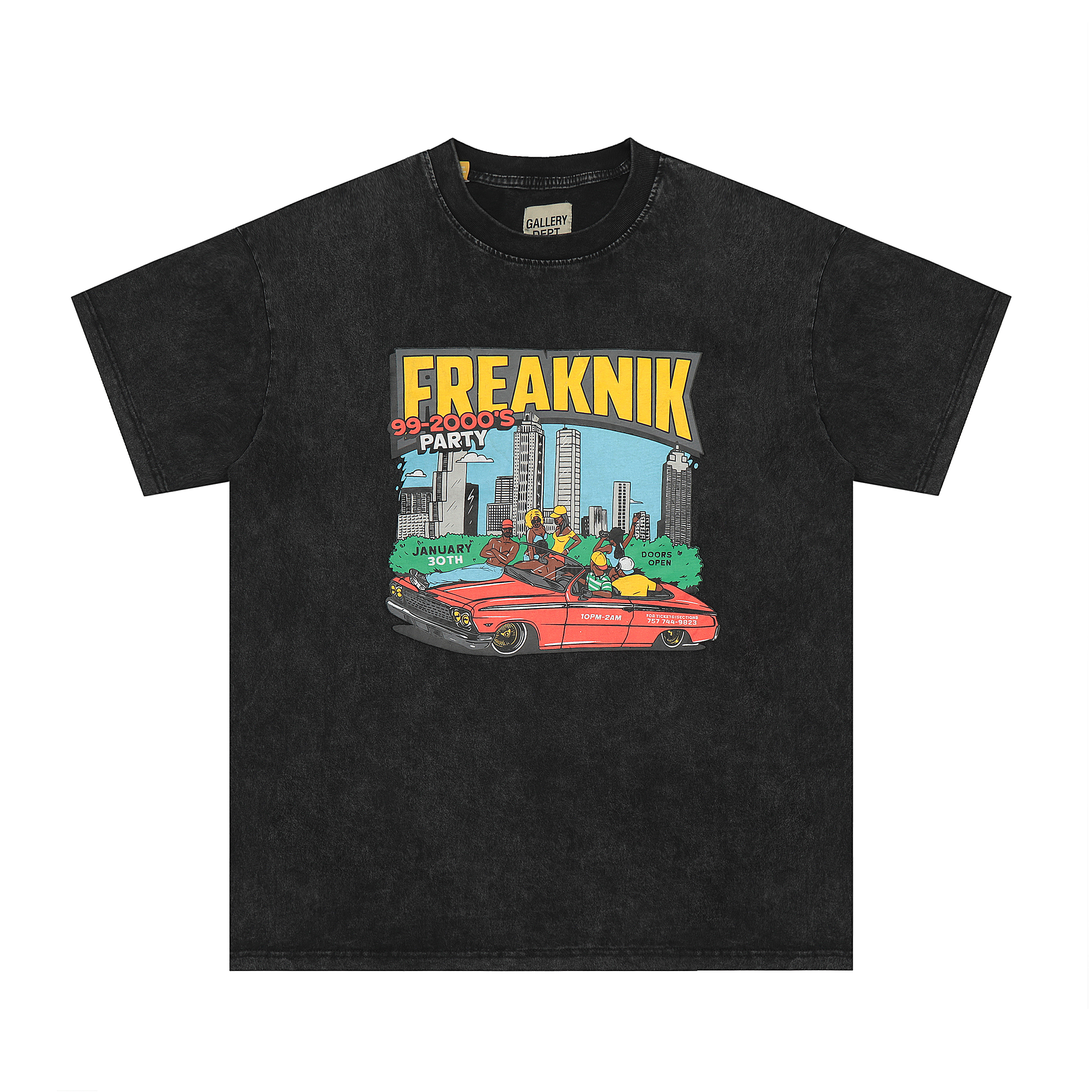 Gallery Dept. Print T-shirt Black D89