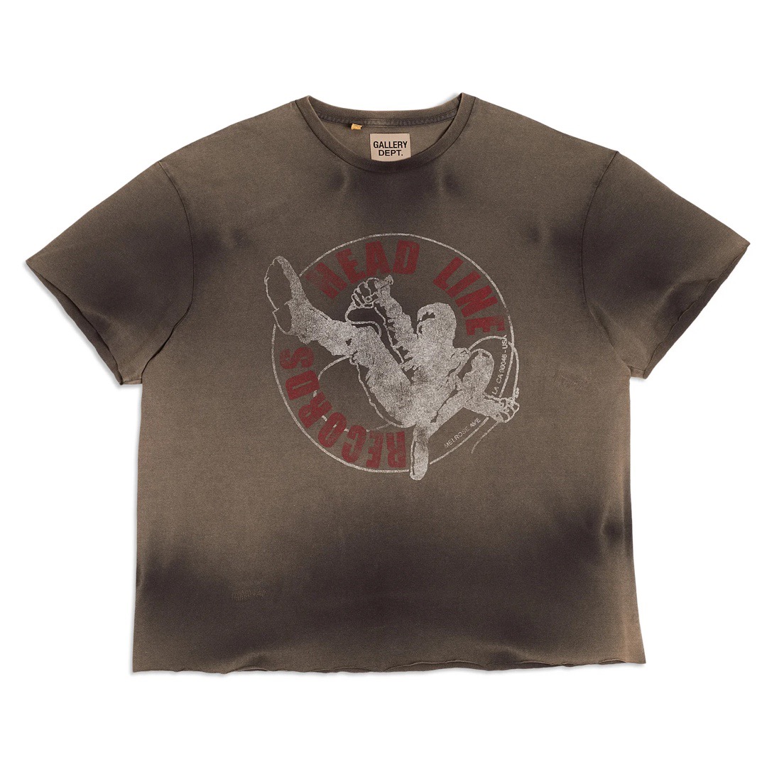 Gallery Dept. Logo Records T-shirt Brown GALL00150