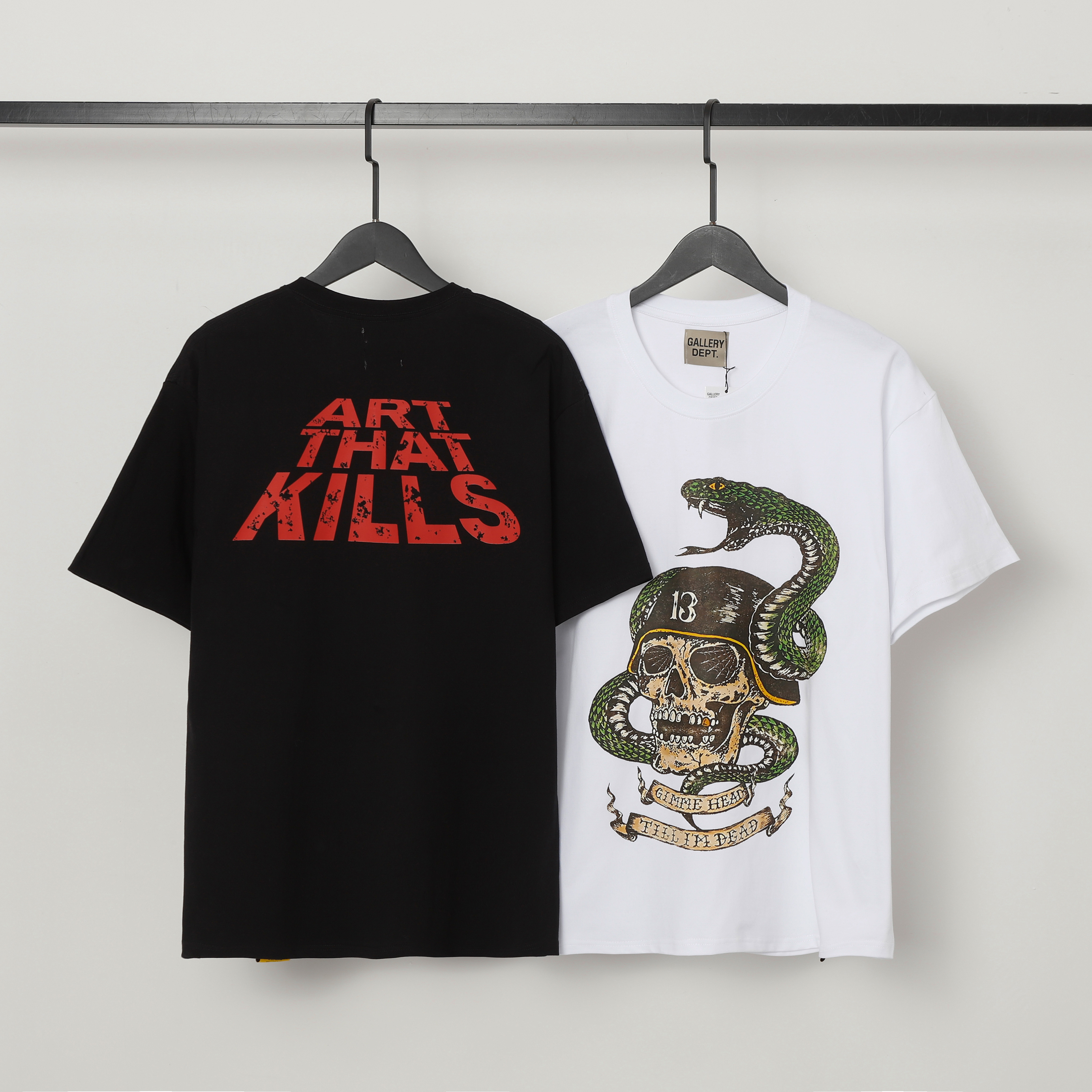 Gallery Dept. Print T-shirt Black D3287