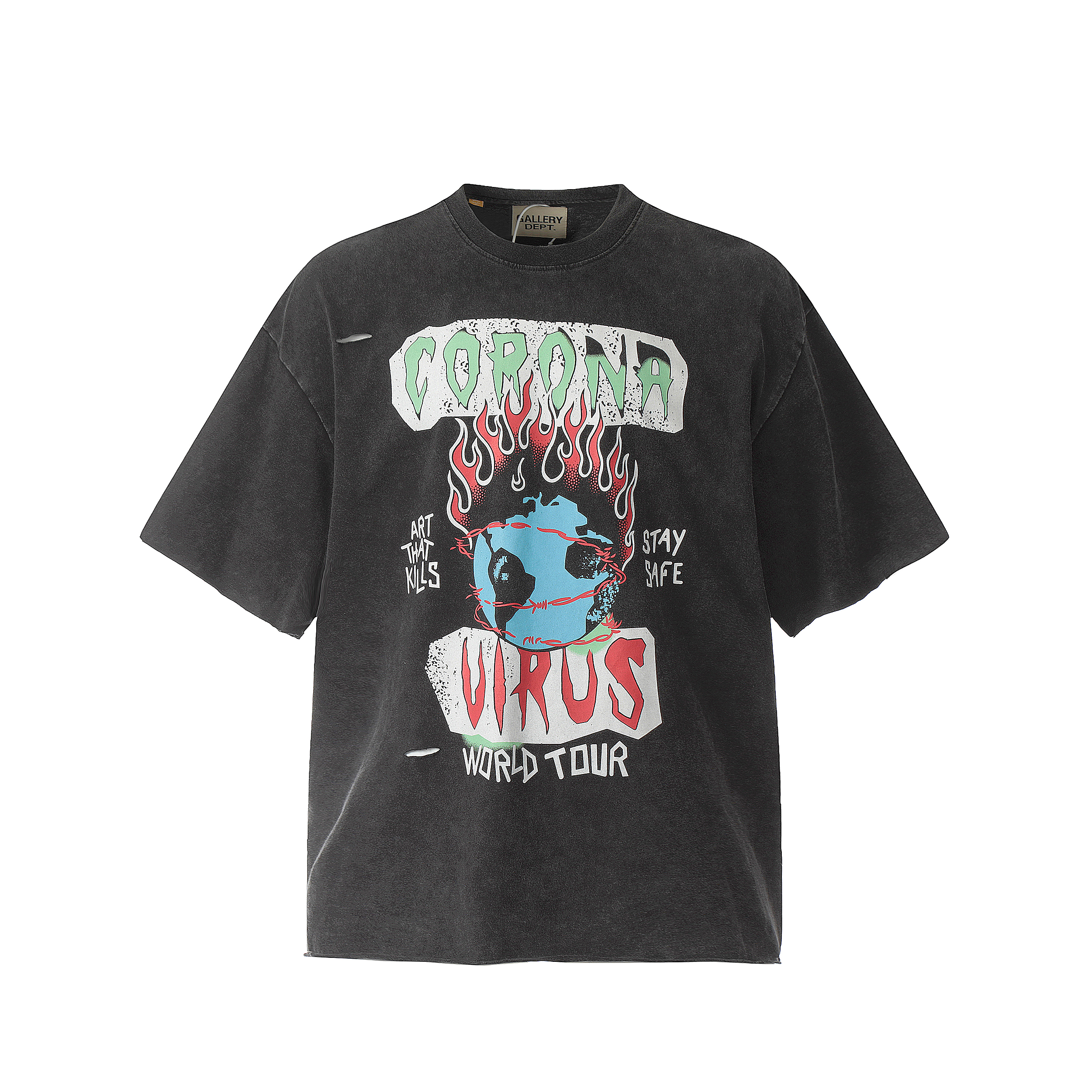 Gallery Dept. Print T-shirt Washed Black D25