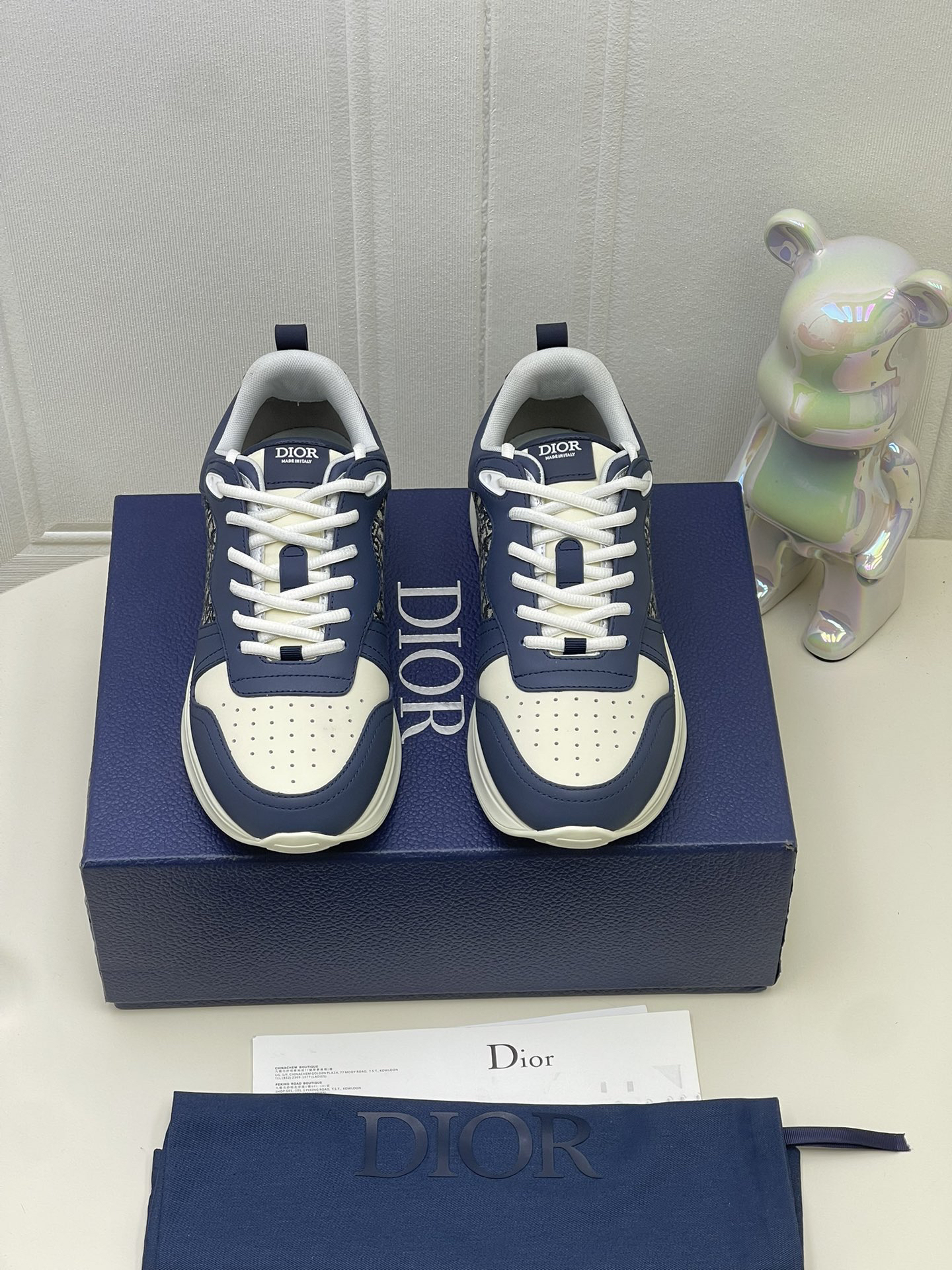 Dior B25 Runner Navy Blue Oblique Jacquard 3SN299ZIR_H561