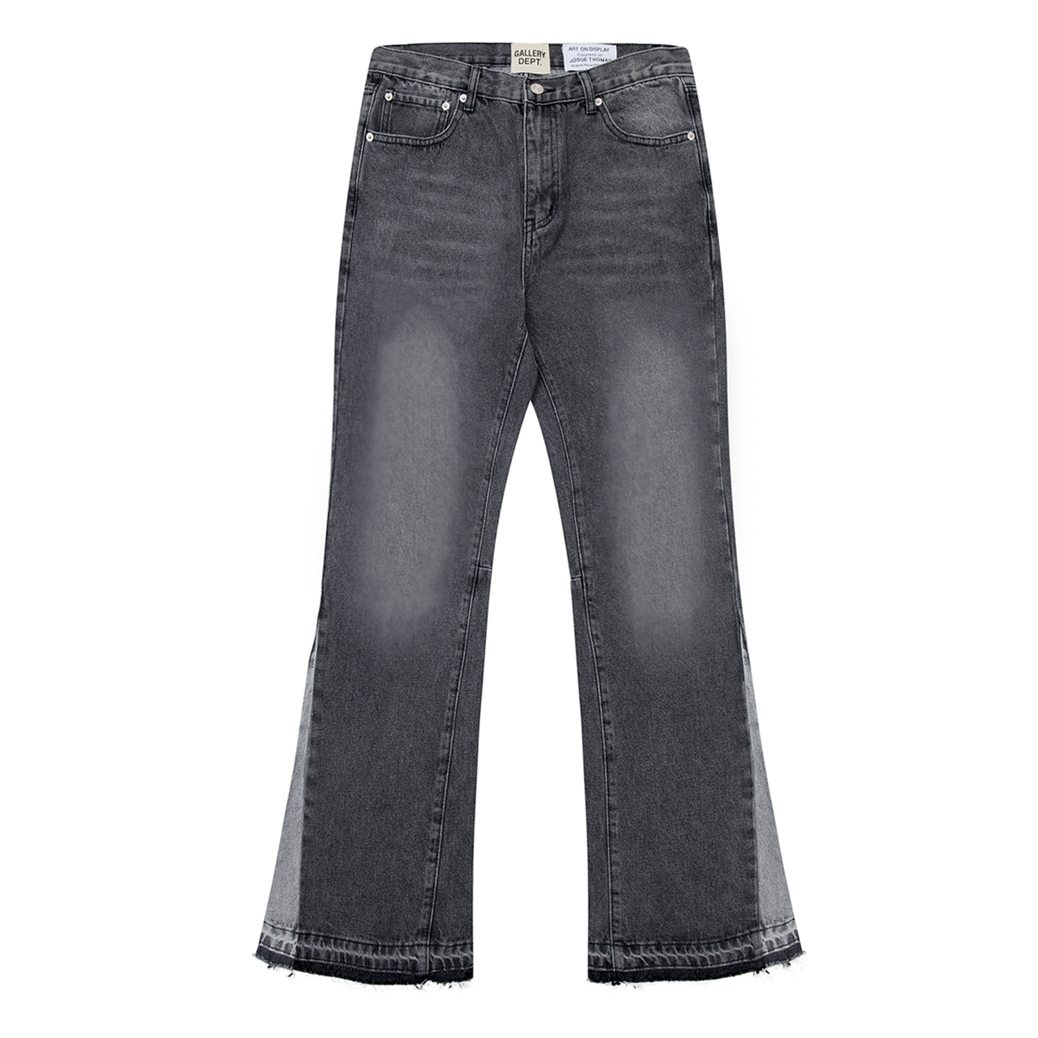 Gallery Dept. Splash Ink Ripped Washed Dark Grey Jeans YC00120