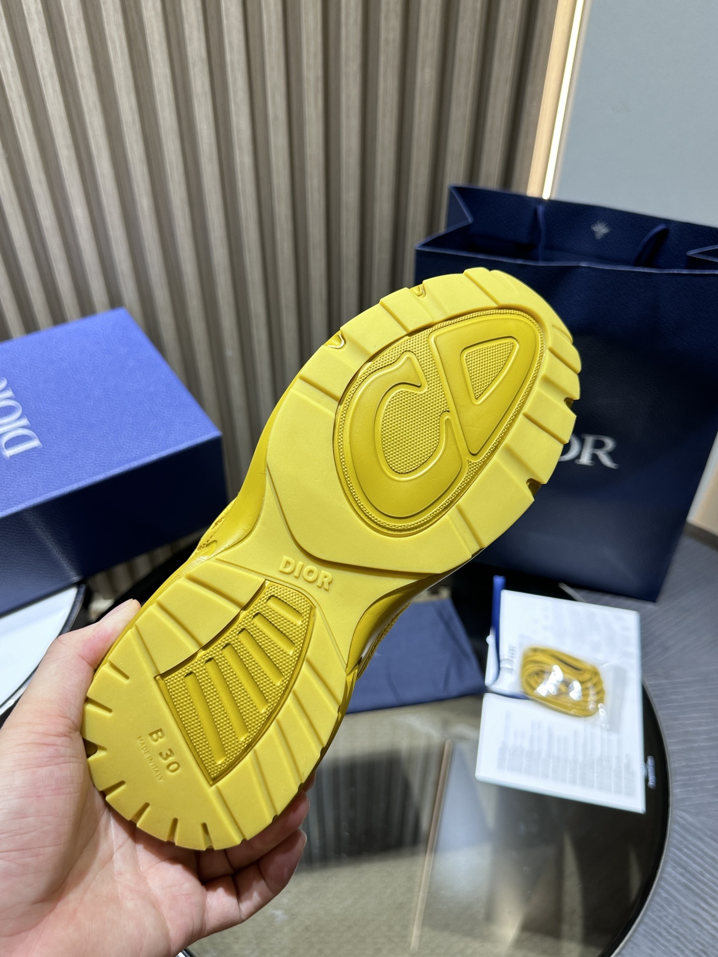 Dior x Stone Island B30 Sneaker Yellow 3SN279ZAN_H225