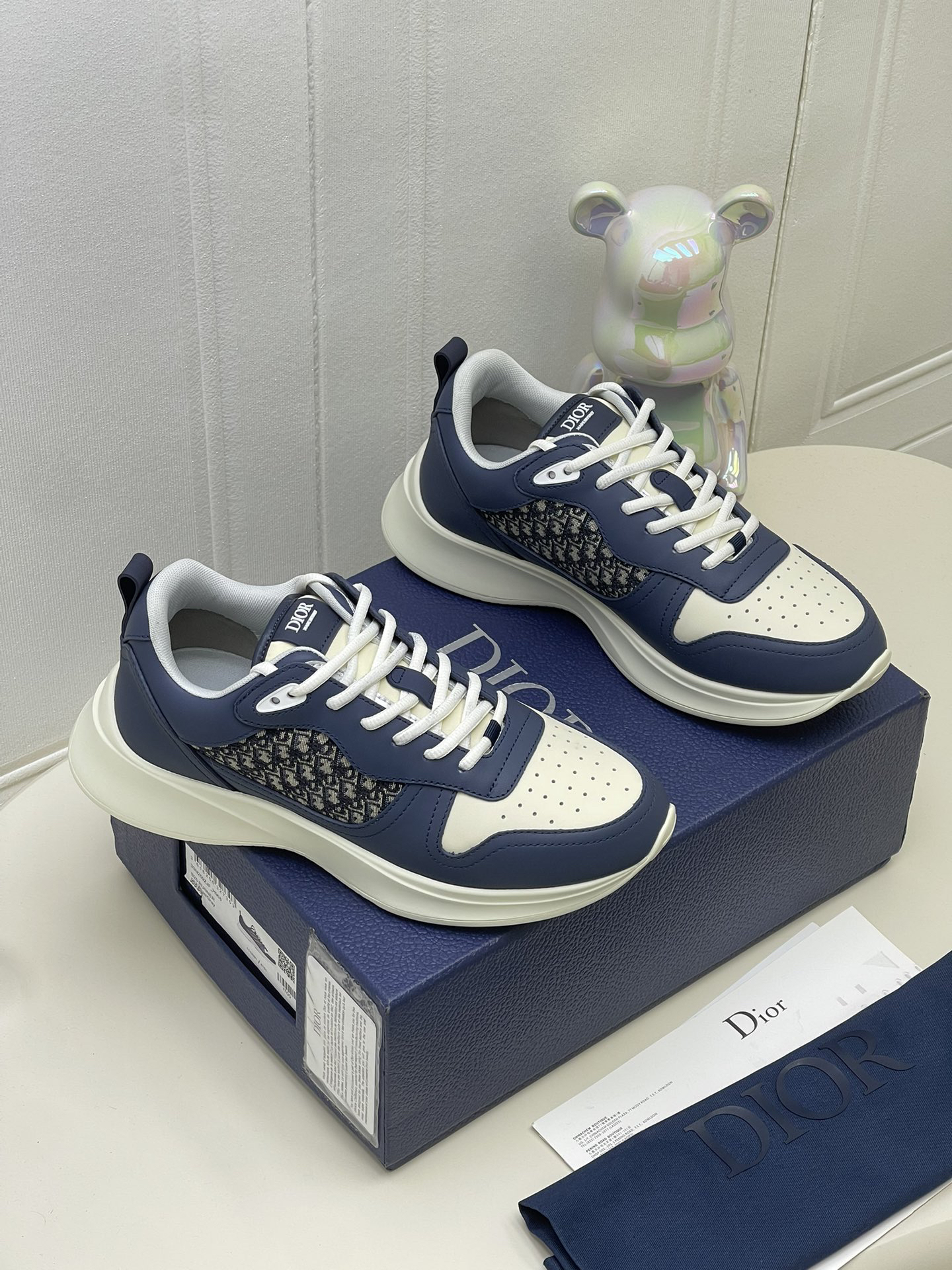 Dior B25 Runner Navy Blue Oblique Jacquard 3SN299ZIR_H561