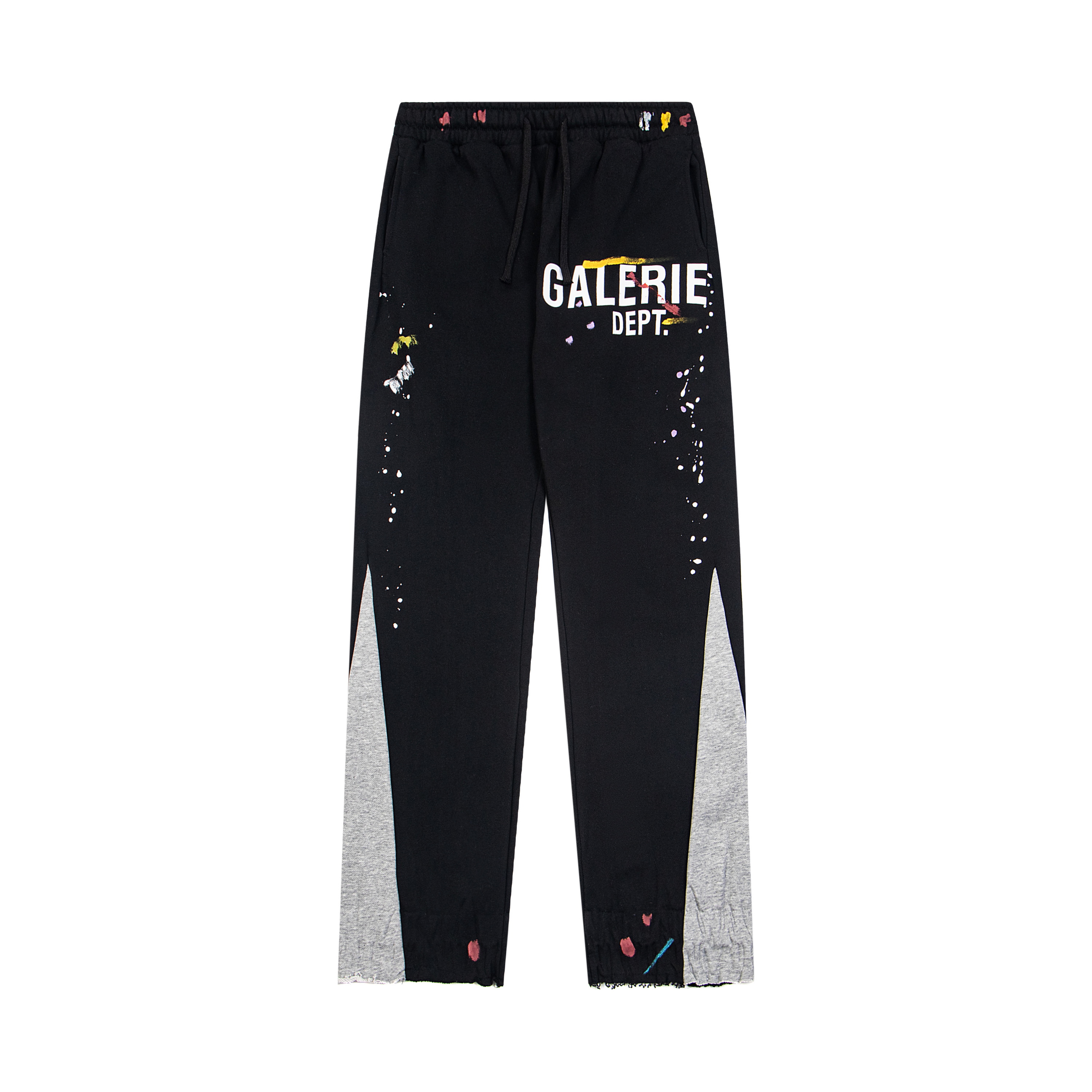 Gallery Dept. Splash Ink Spliced Sweatpants Black G461#